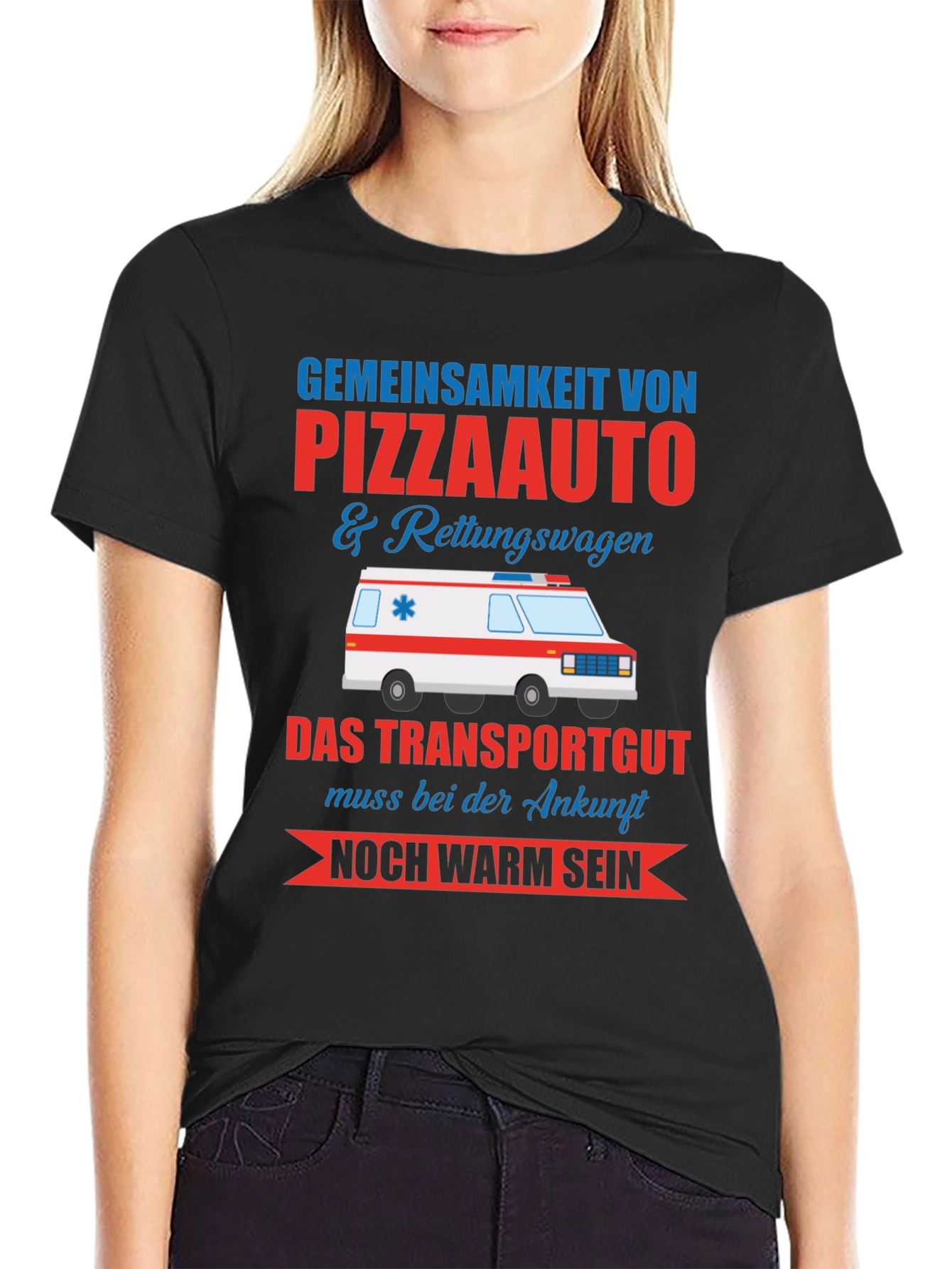 Pizza & Ambulance Humor T-Shirt