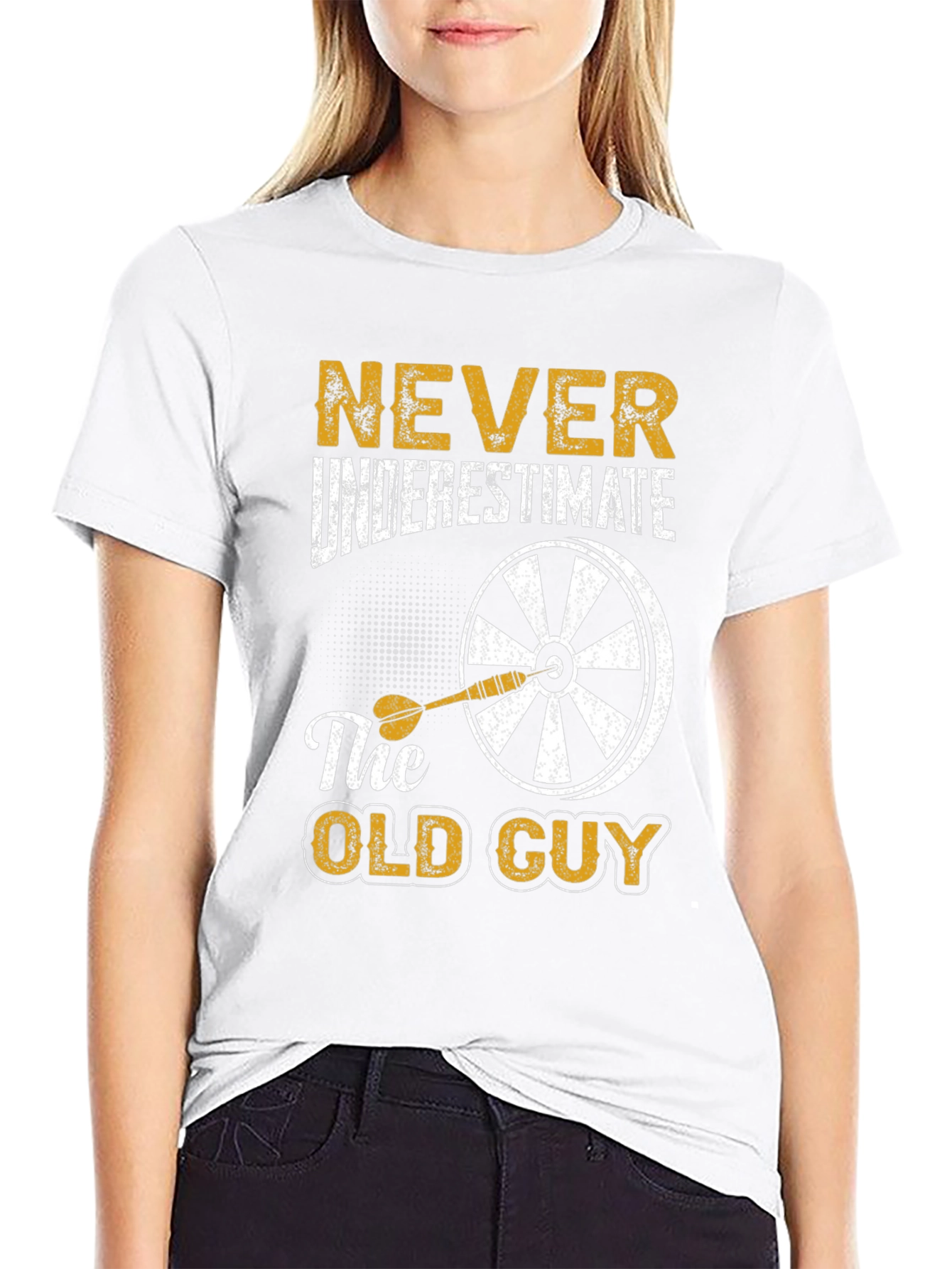 Never Underestimate The Old Guy Dart T-Shirt