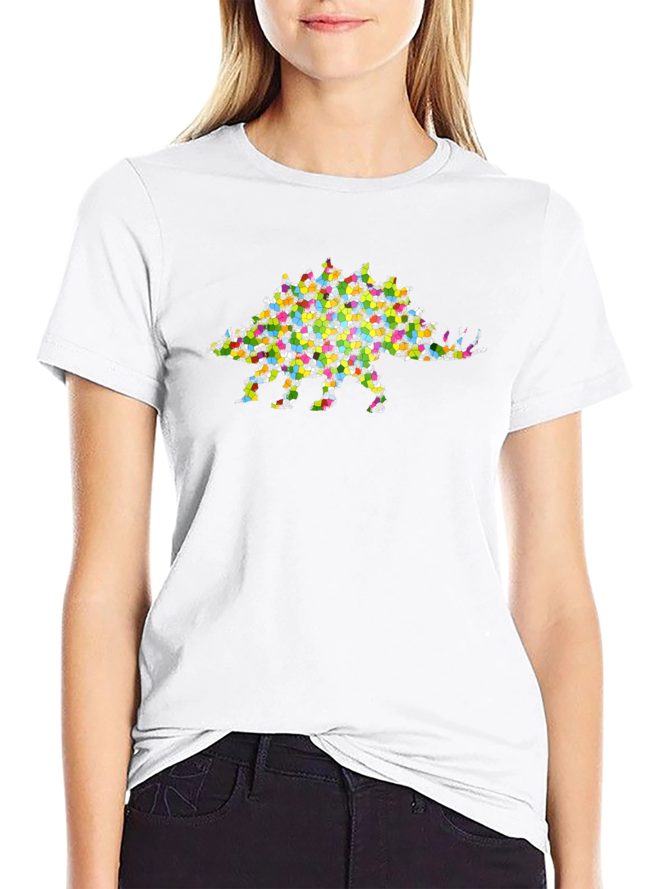 Dinosaur Mosaic T-Shirt - Black