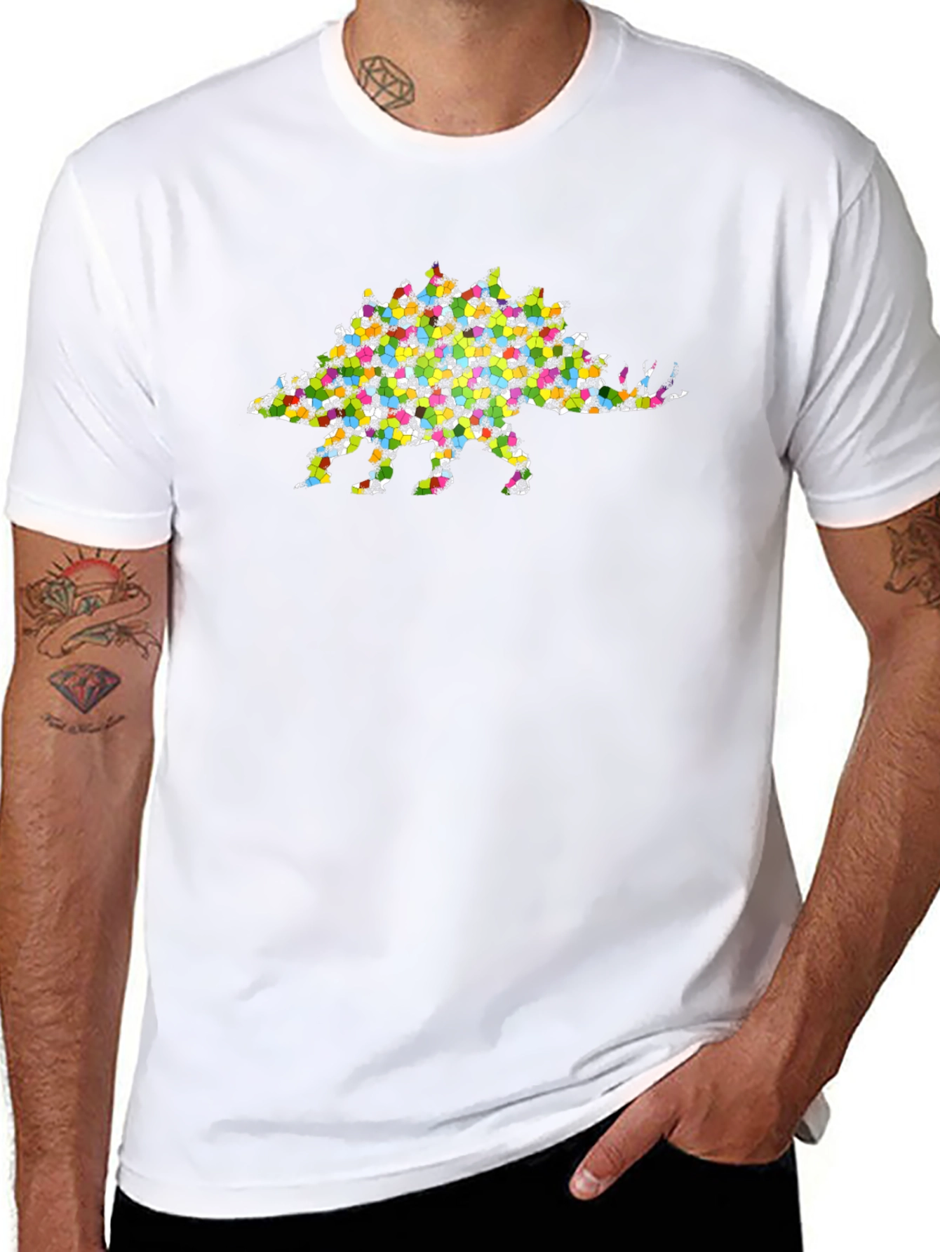 Dinosaur Mosaic T-Shirt - Black