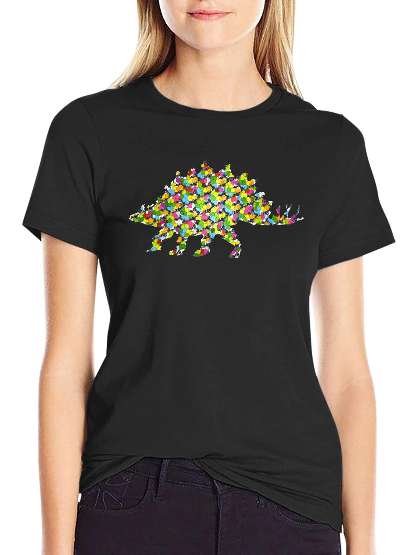 Dinosaur Mosaic T-Shirt - Black