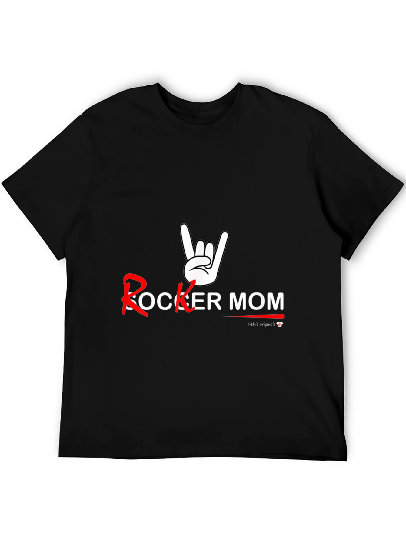 Rocker Mom T-Shirt - Black Graphic Tee