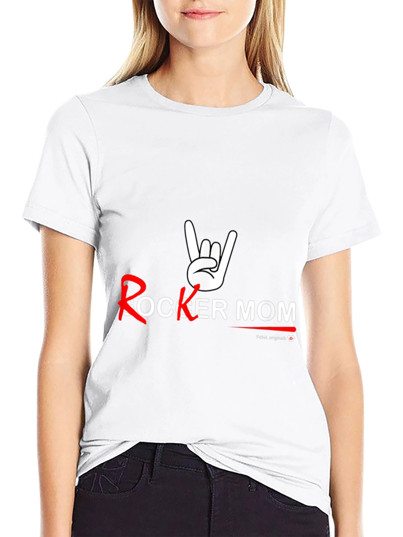 Rocker Mom T-Shirt - Black Graphic Tee