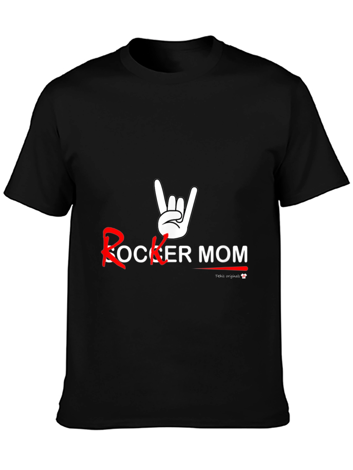 Rocker Mom T-Shirt - Black Graphic Tee