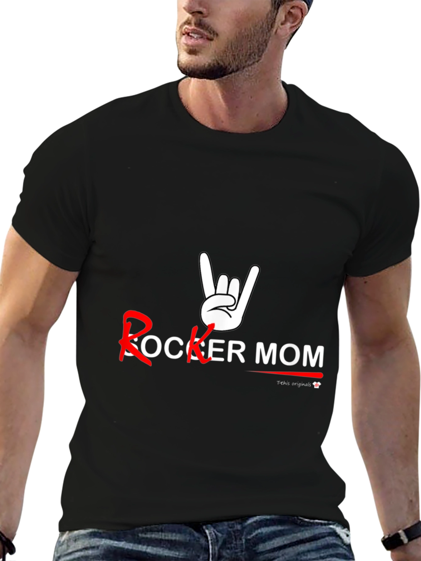 Rocker Mom T-Shirt - Black Graphic Tee