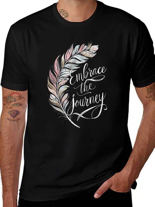 Embrace the Journey Feather Graphic T-Shirt