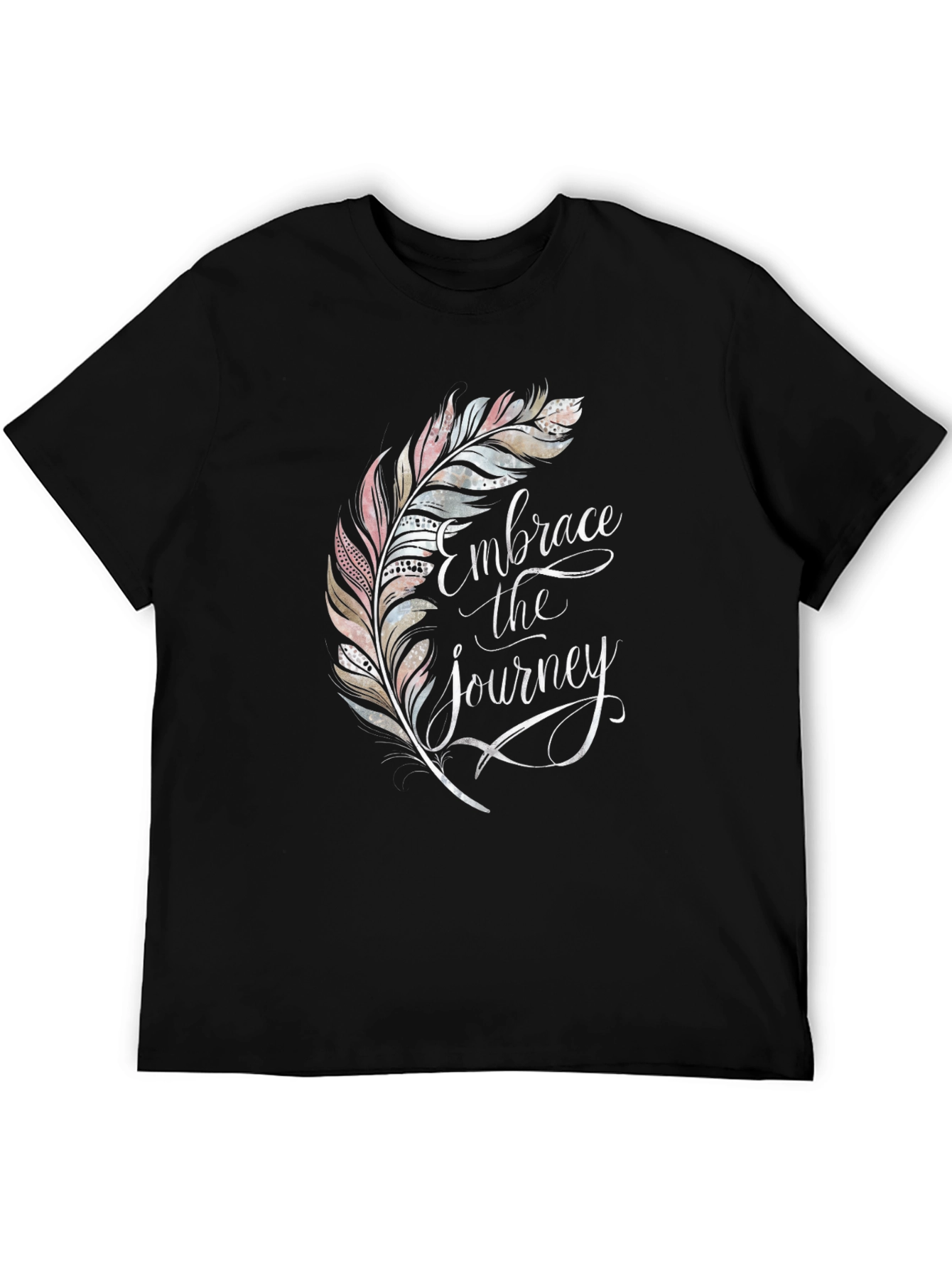 Embrace the Journey Feather Graphic T-Shirt