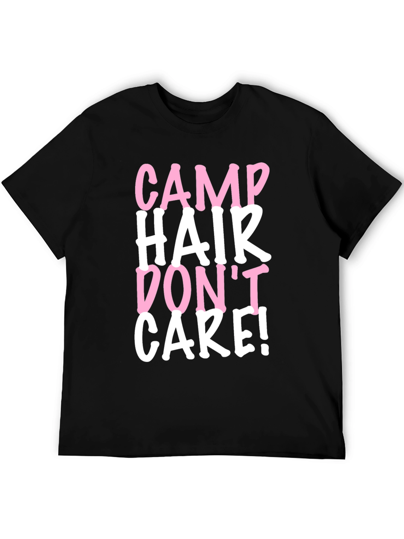 Camp Hair Dont Care Black Cotton Tee