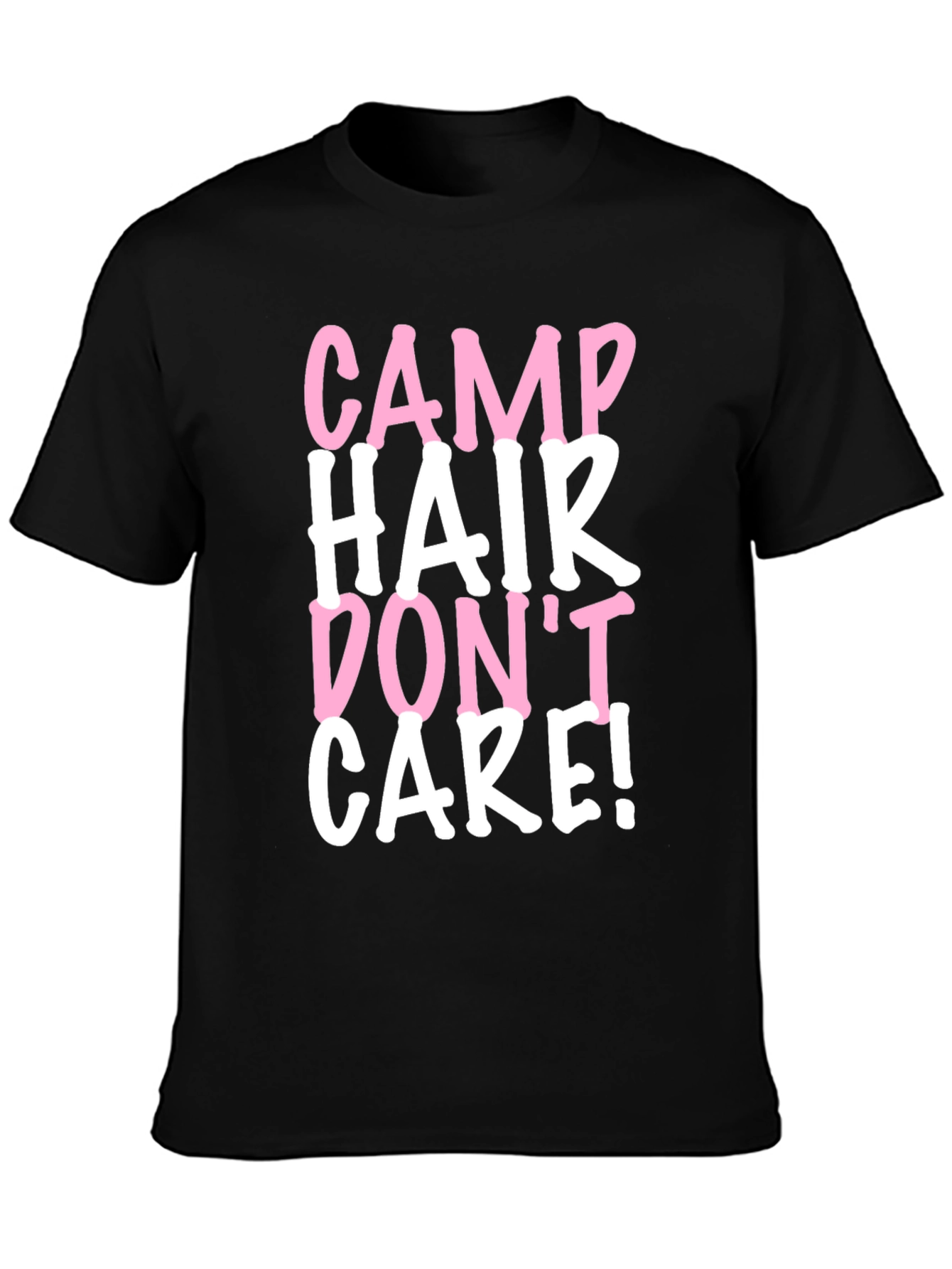Camp Hair Dont Care Black Cotton Tee