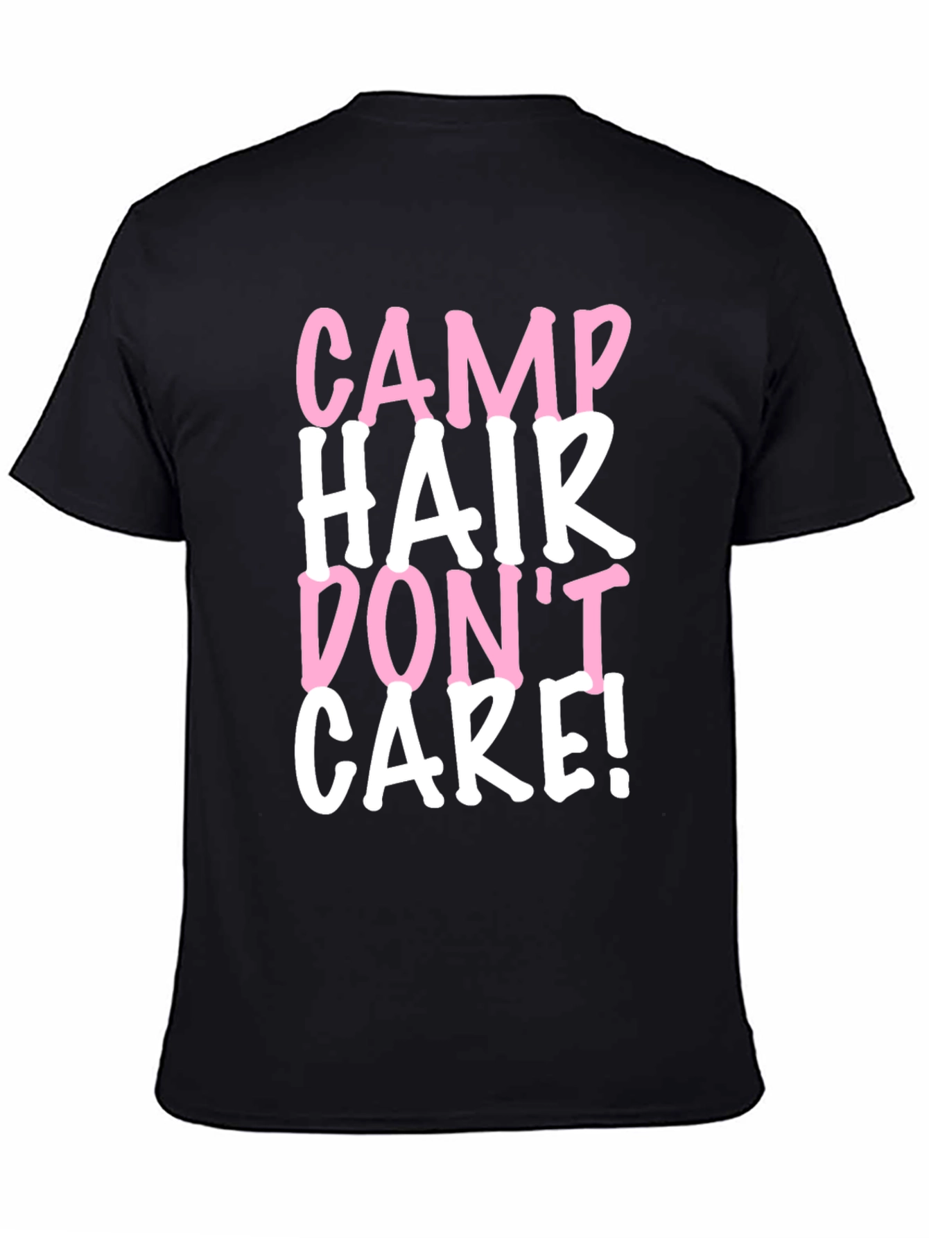 Camp Hair Dont Care Black Cotton Tee