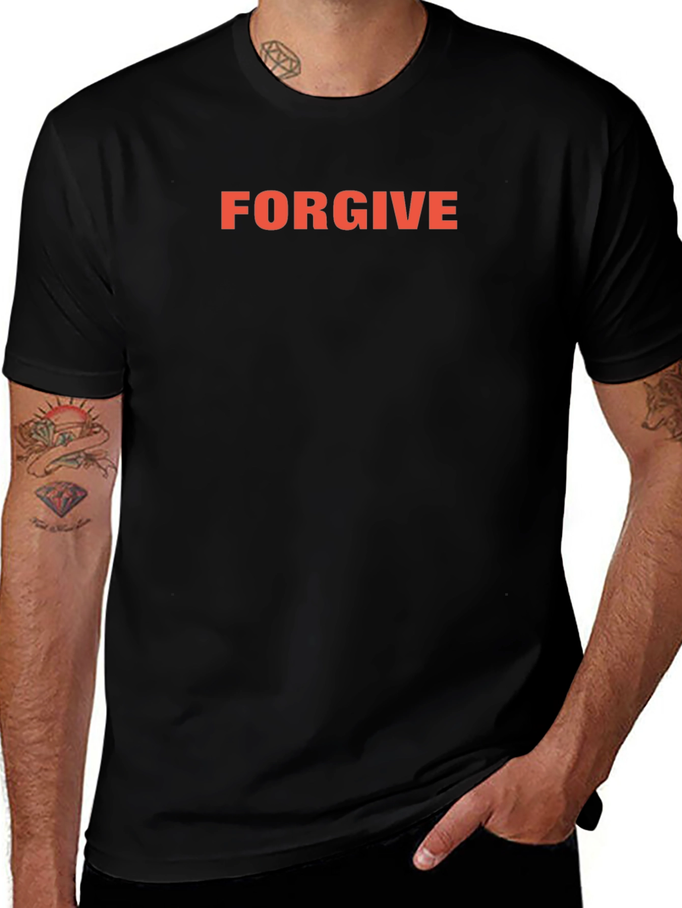 Forgive Graphic Print Crew Neck T-Shirt