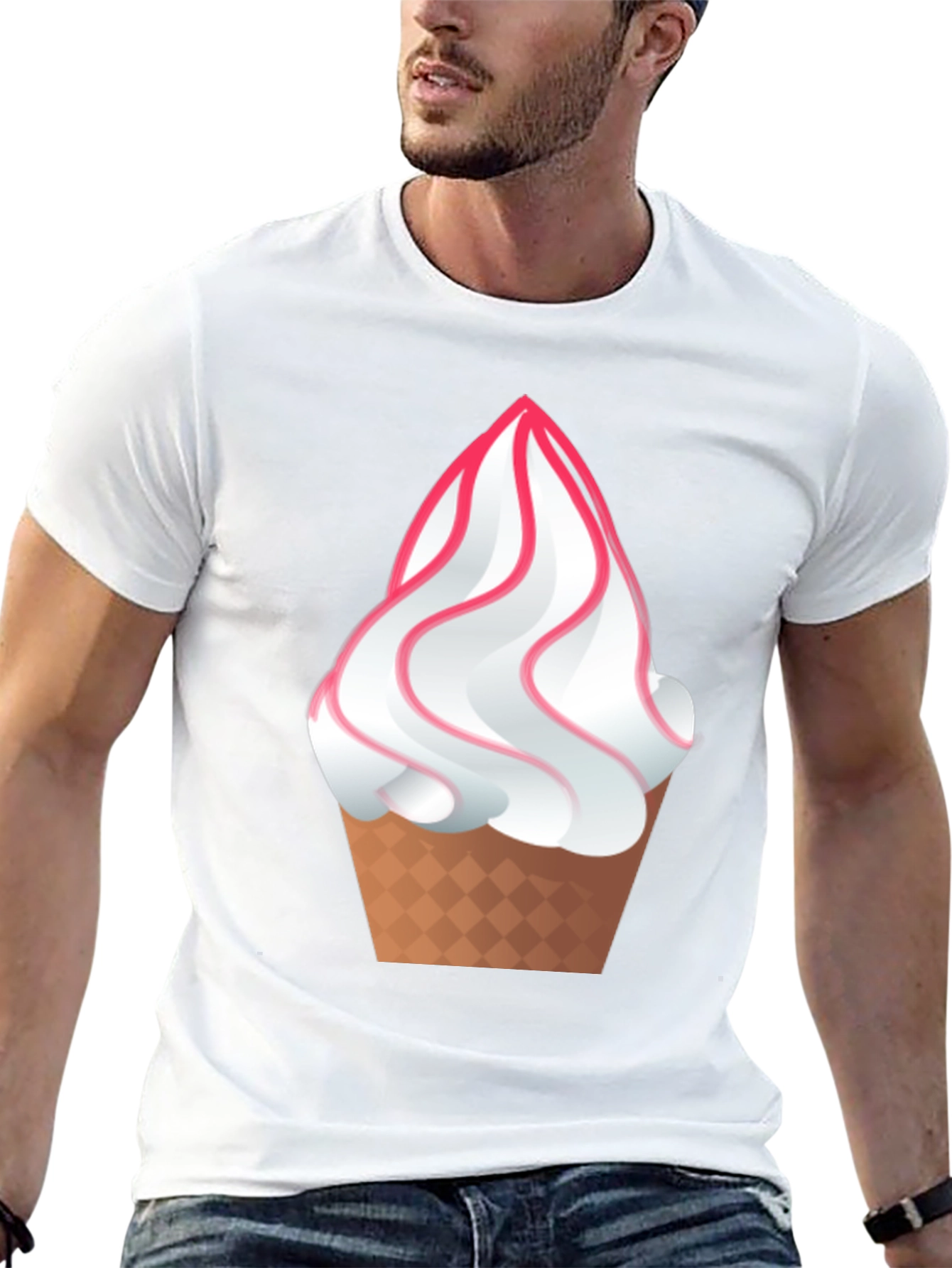 Ice Cream Graphic Tee - Fun Black T-Shirt