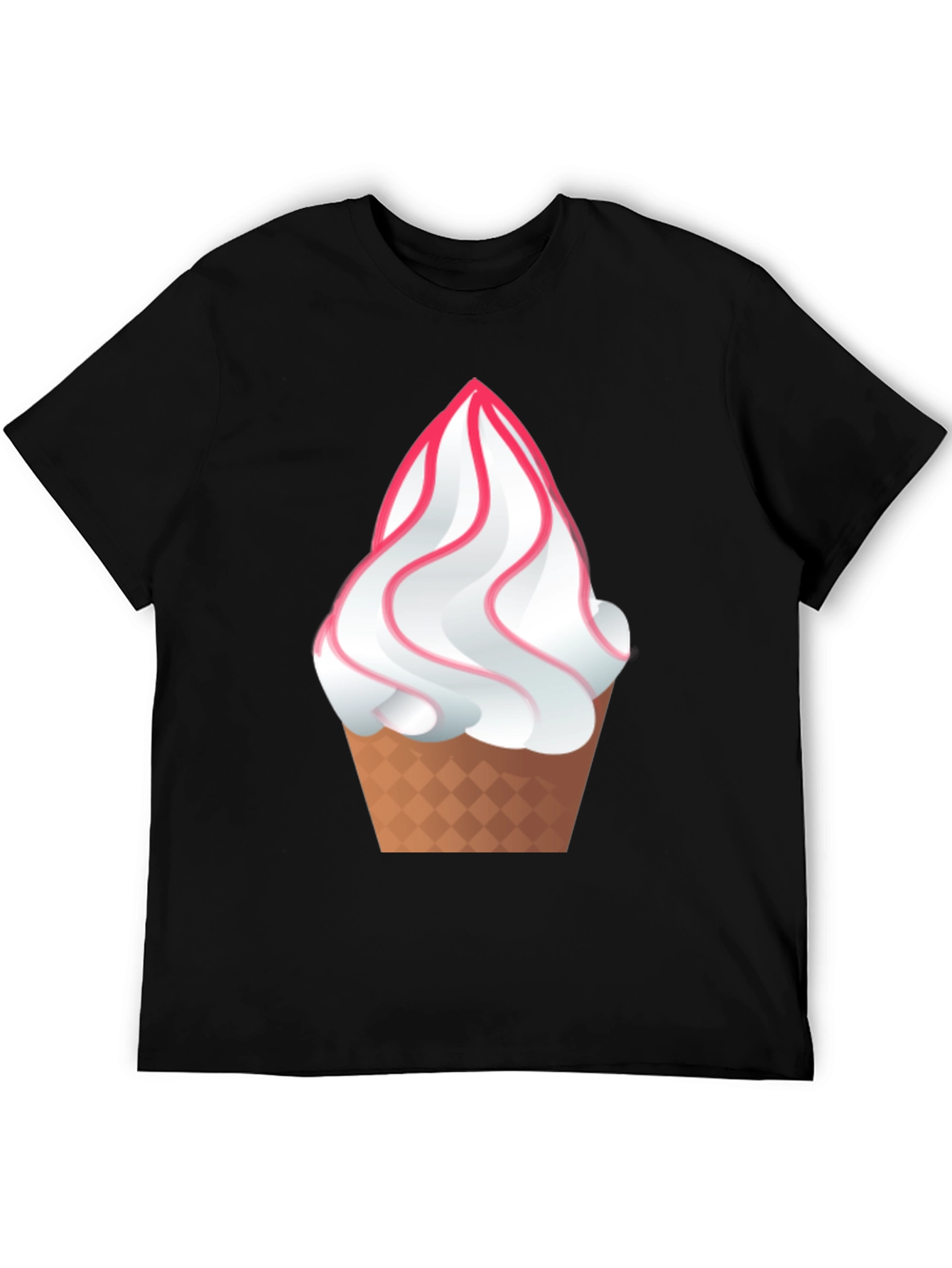 Ice Cream Graphic Tee - Fun Black T-Shirt
