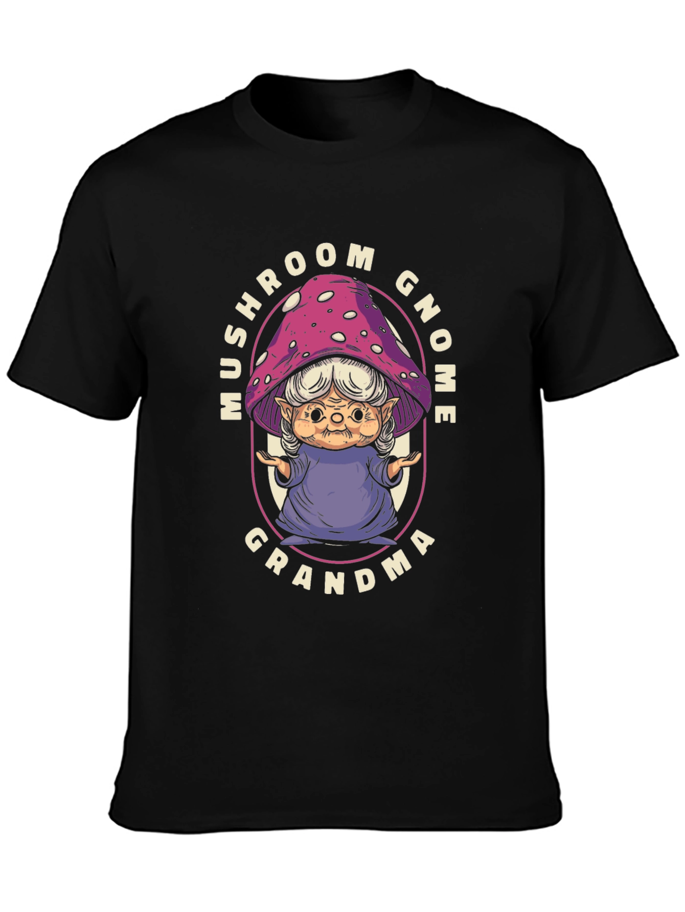 Mushroom Gnome Grandma T-Shirt - Whimsical Graphic Tee