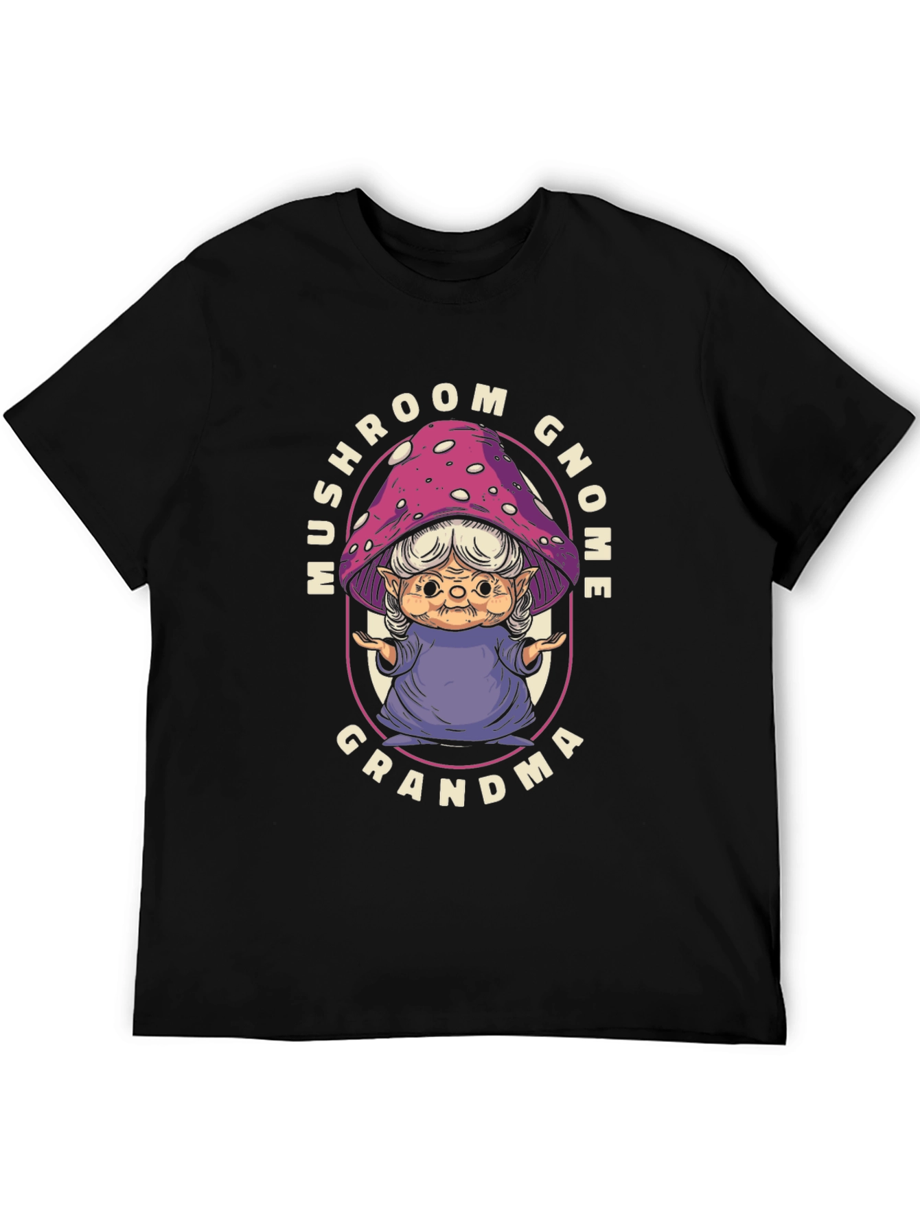 Mushroom Gnome Grandma T-Shirt - Whimsical Graphic Tee