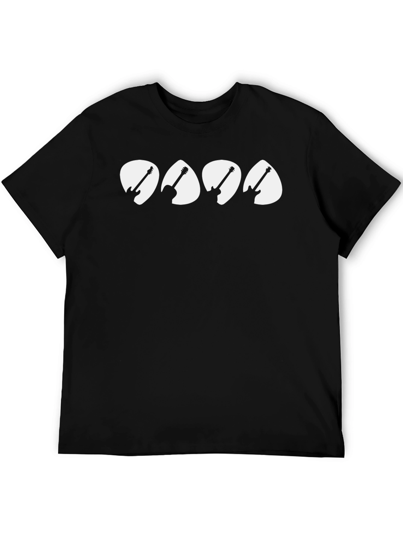 Guitar Pick Silhouette T-Shirt - Music Lover Tee