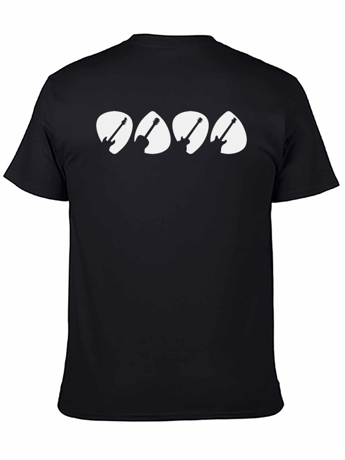 Guitar Pick Silhouette T-Shirt - Music Lover Tee