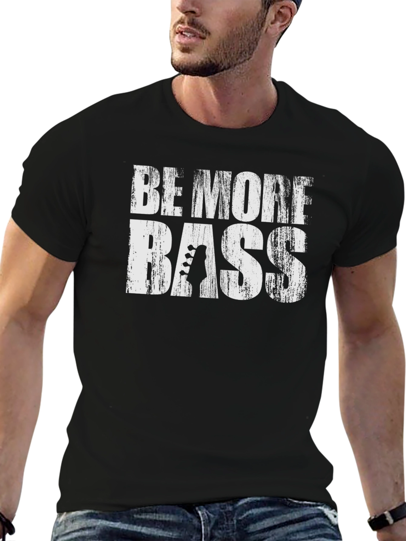 Be More Bass Black Graphic T-Shirt
