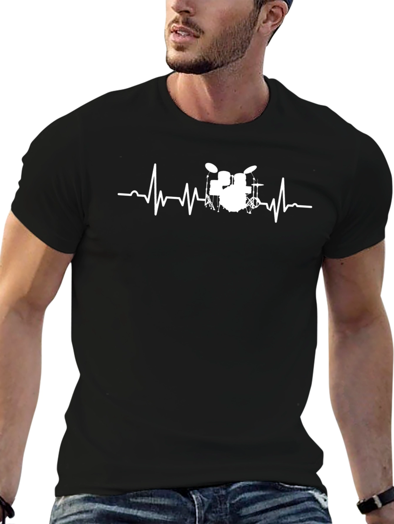 Drum Beat Heartbeat T-Shirt - Musician Tee