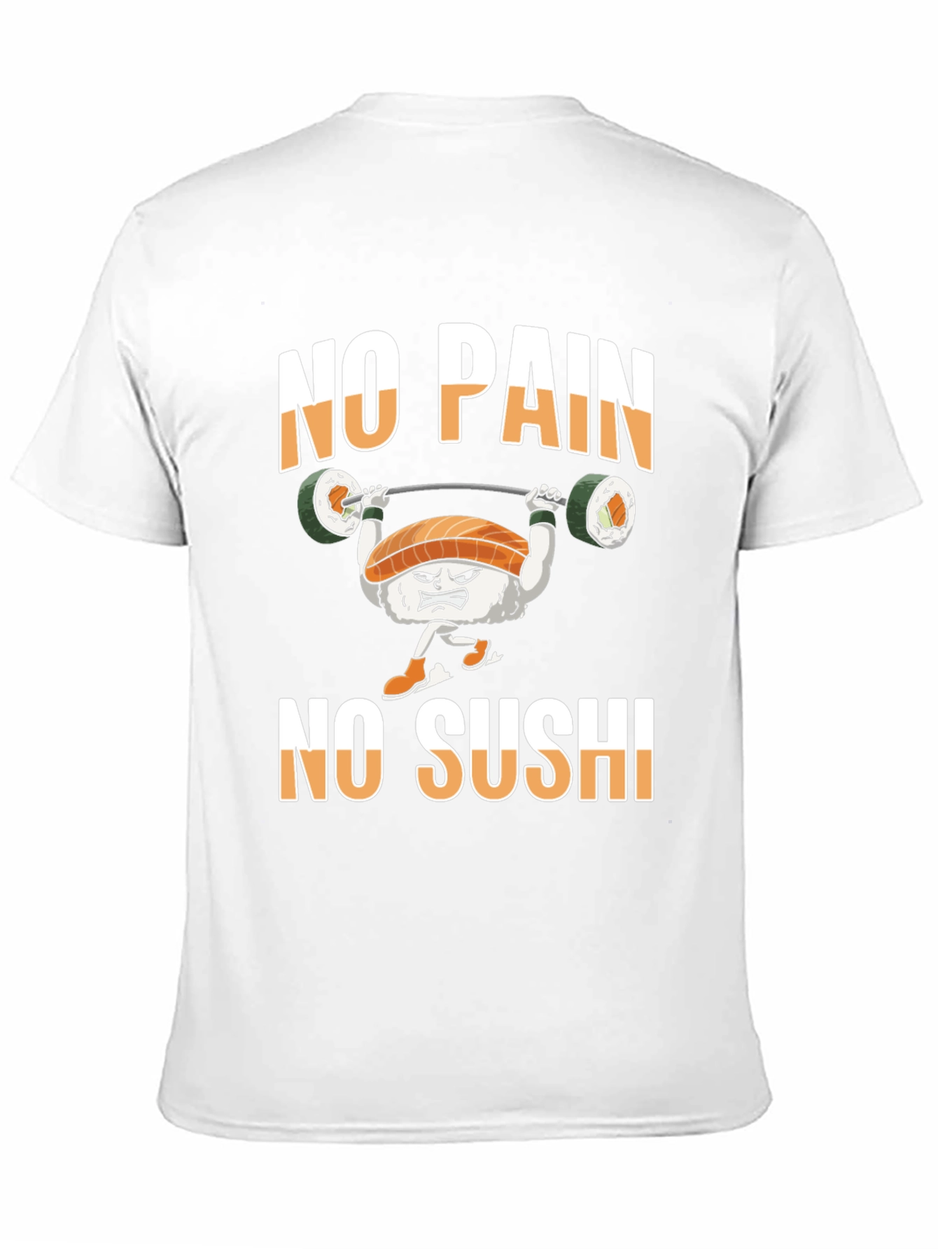 No Pain No Sushi Weightlifting Graphic T-Shirt