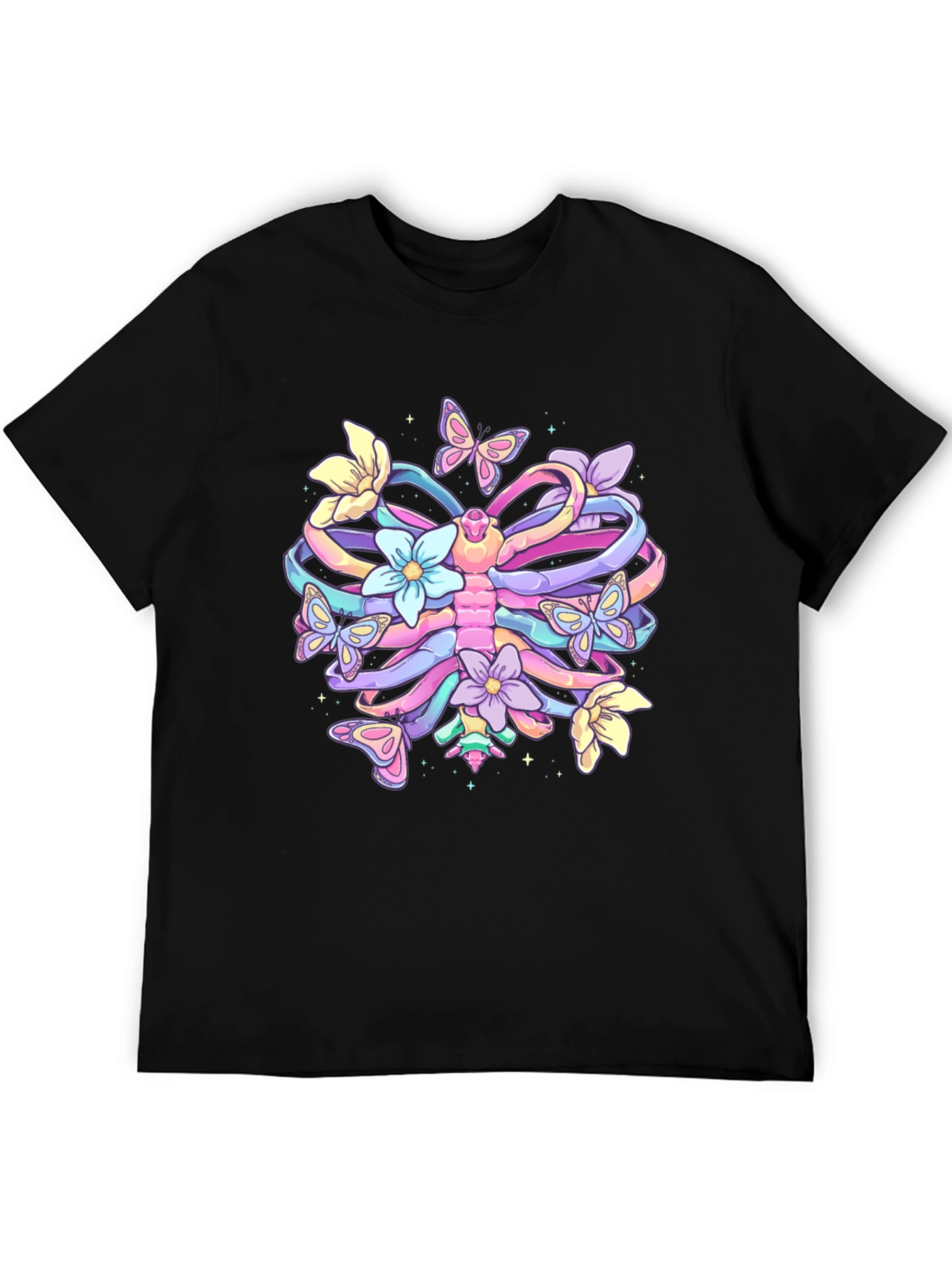 Floral Ribcage Graphic T-Shirt - Unisex