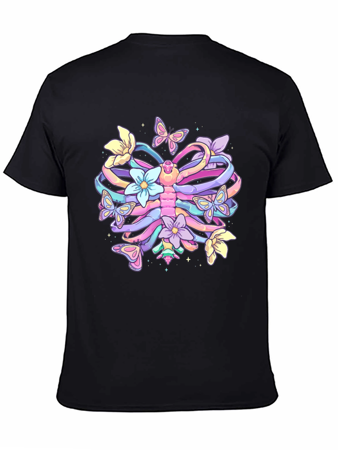 Floral Ribcage Graphic T-Shirt - Unisex