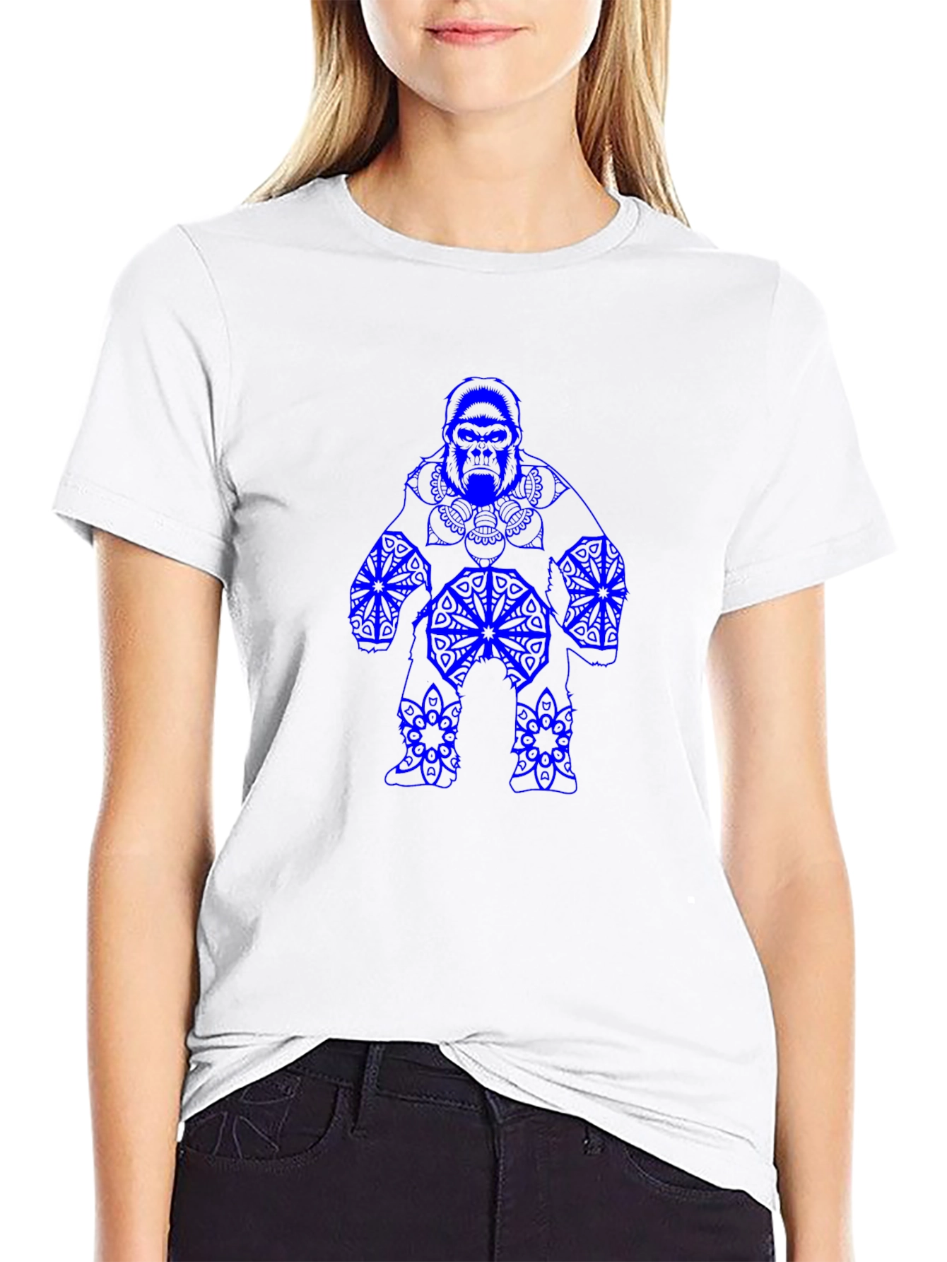 Black Tee with Gorilla Graphic
