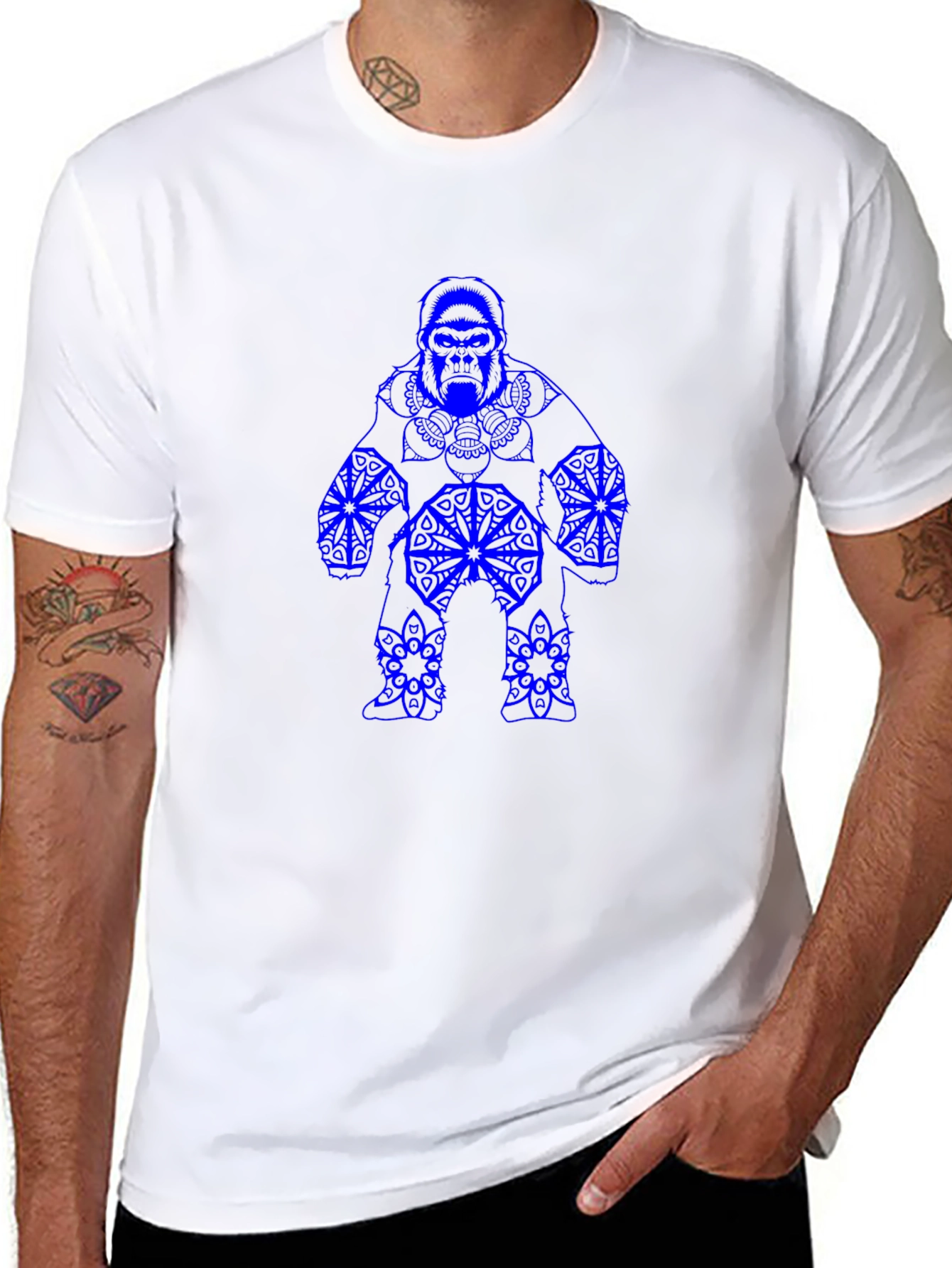 Black Tee with Gorilla Graphic