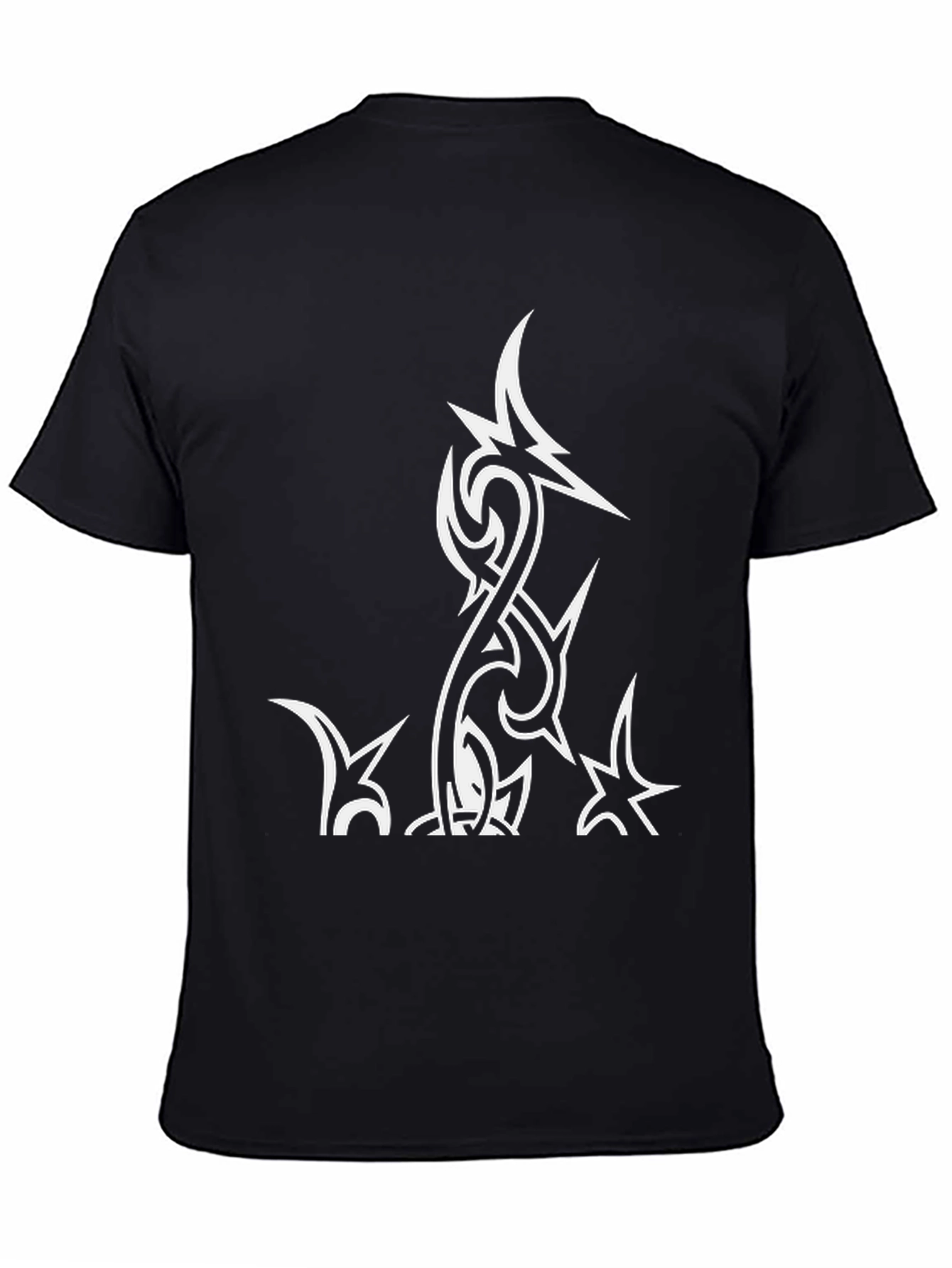 Tribal Design Black T-Shirt
