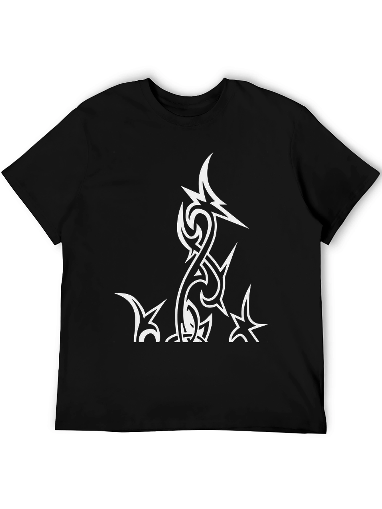 Tribal Design Black T-Shirt