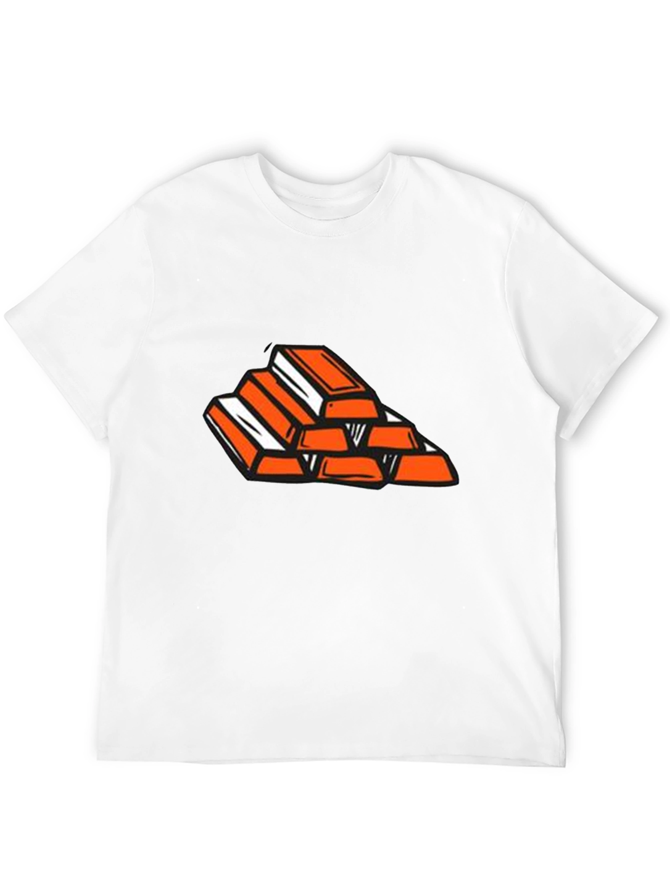 Gold Bar Stack Graphic Tee - Black
