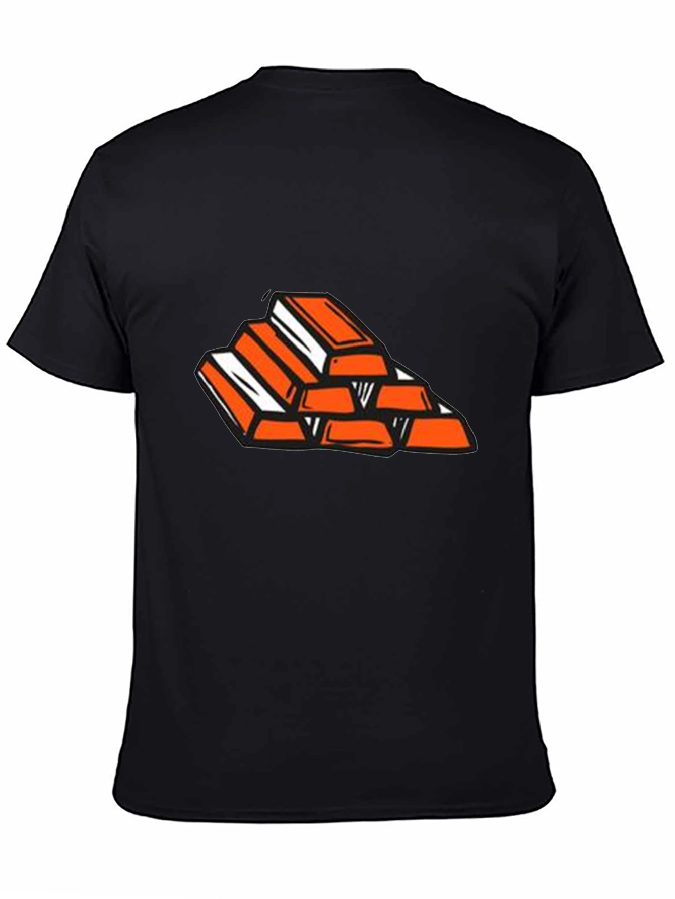Gold Bar Stack Graphic Tee - Black