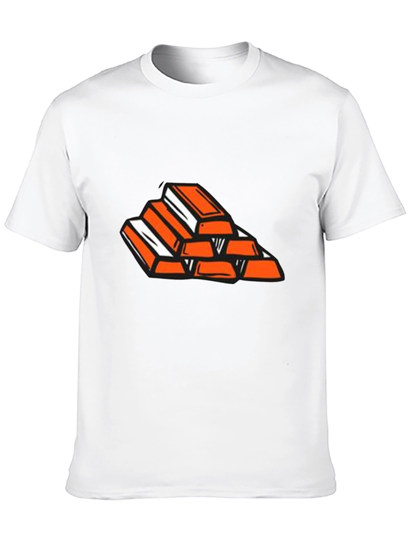 Gold Bar Stack Graphic Tee - Black