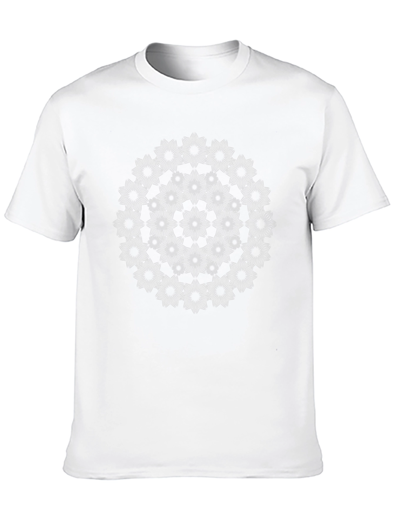 Optical Illusion Mandala Graphic Black T-Shirt