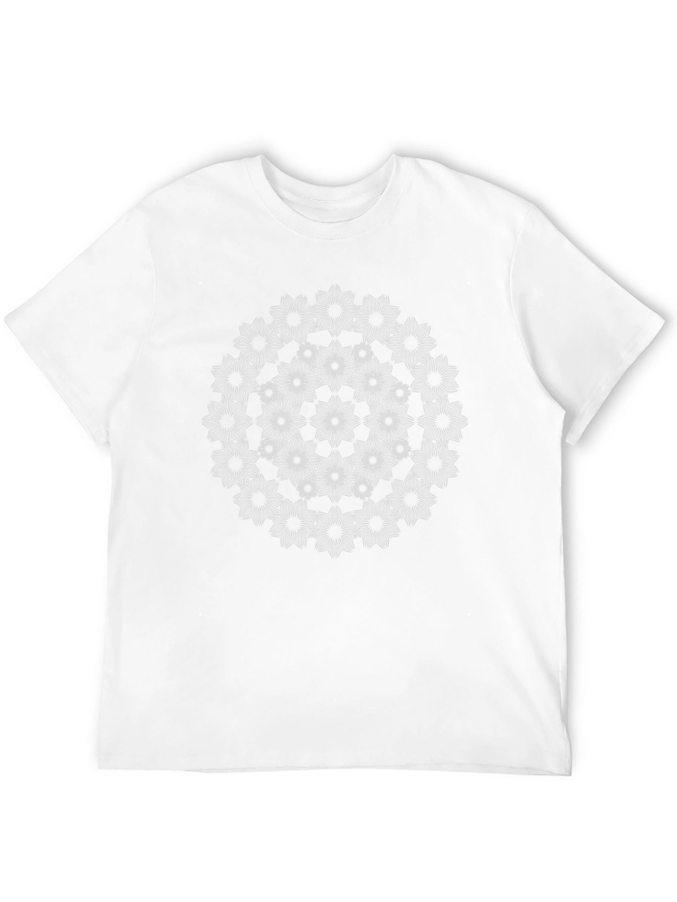 Optical Illusion Mandala Graphic Black T-Shirt