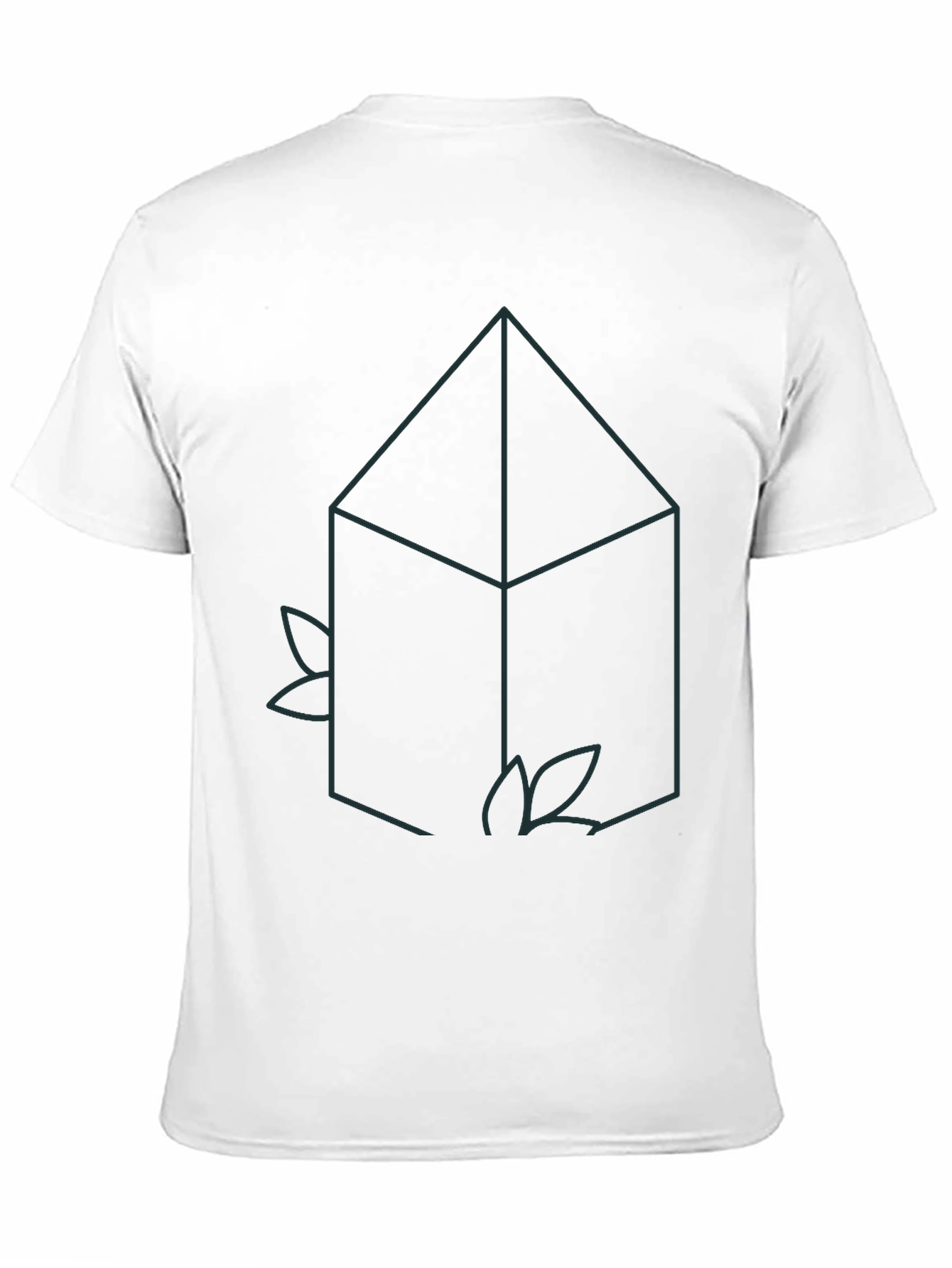 Geometric House Tee - Minimalist Black T-Shirt