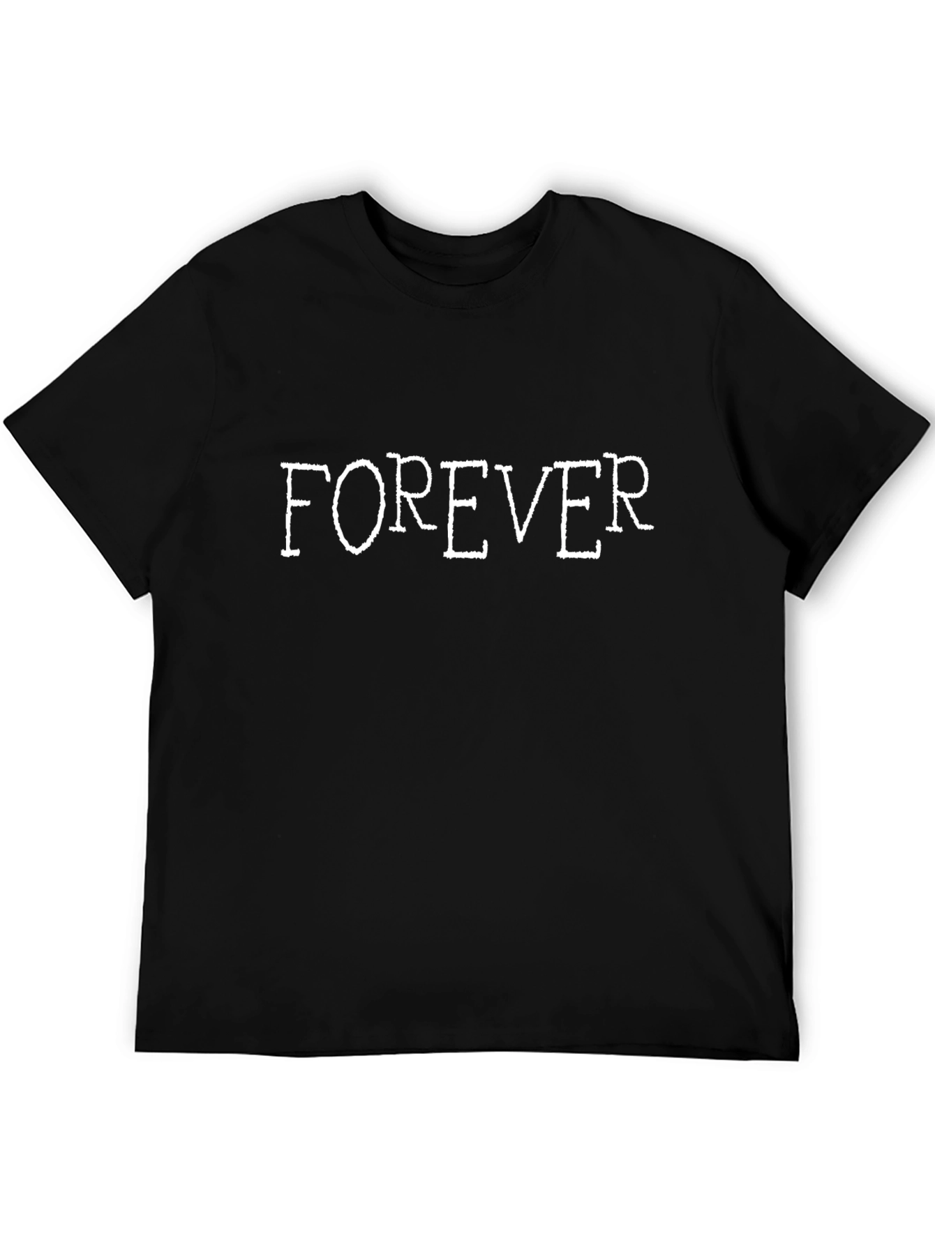 Forever Graphic Tee - Black Cotton T-Shirt