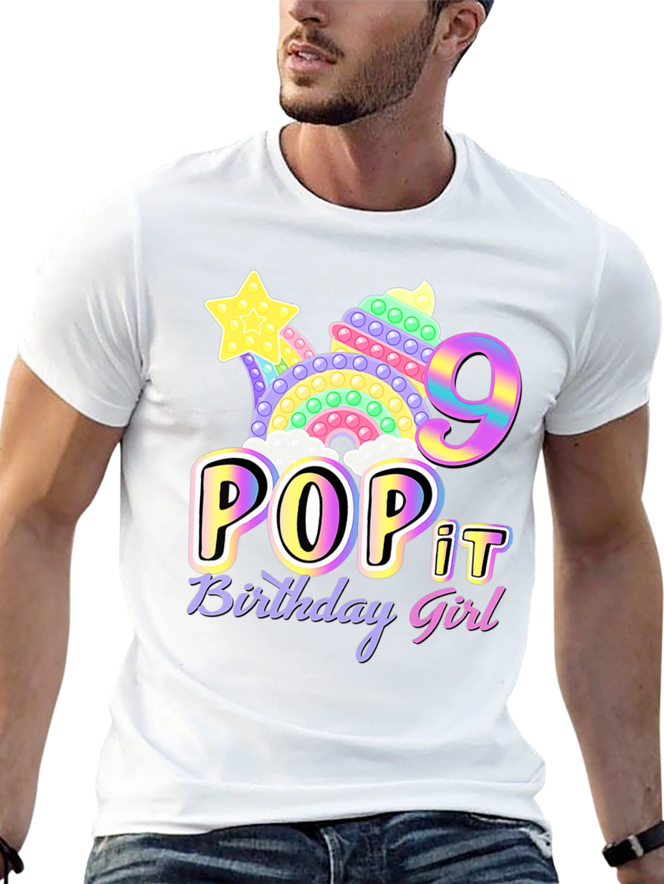 Pop It Birthday Girl Shirt - 9th Birthday