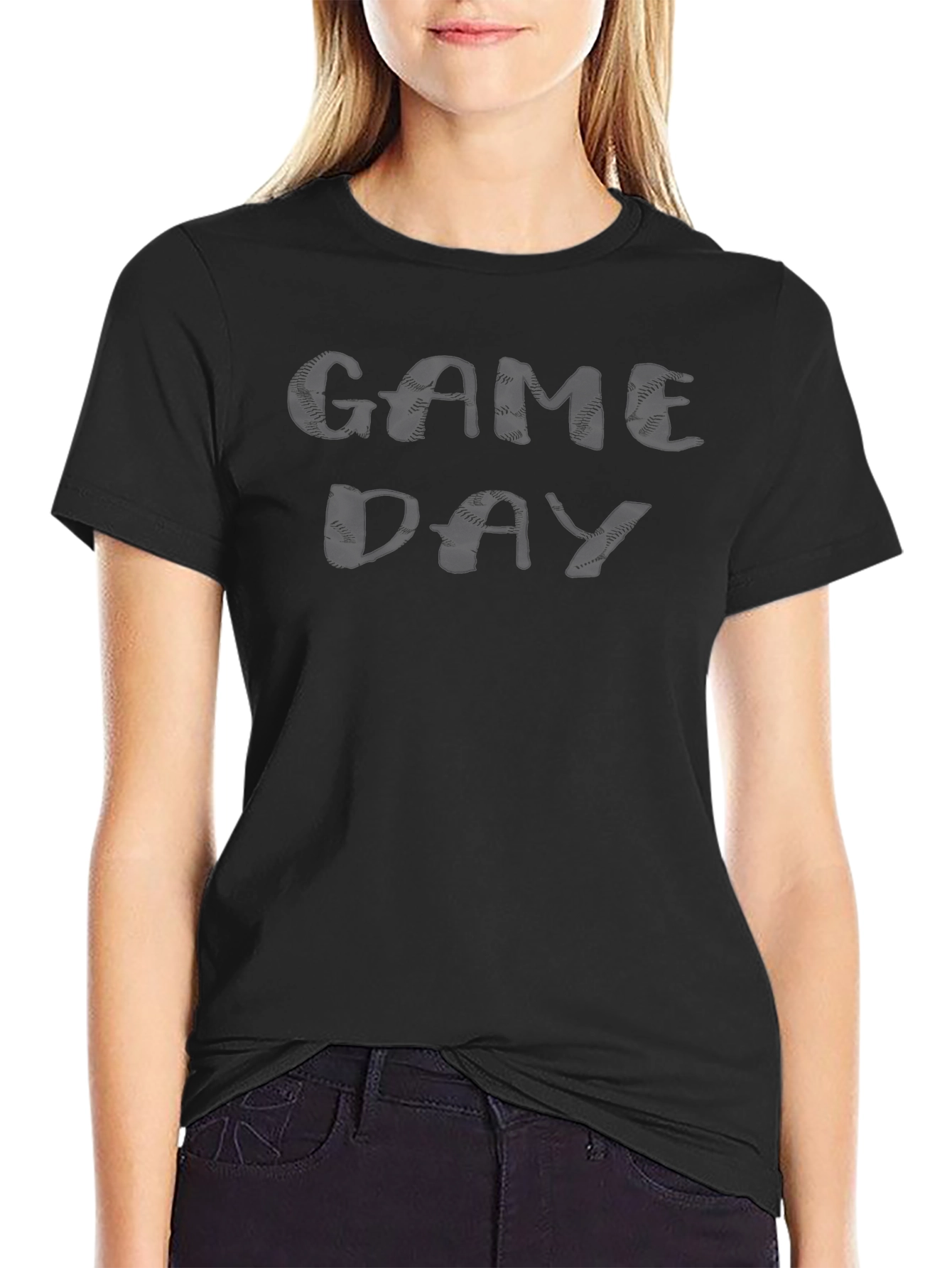 Game Day Baseball Print T-Shirt