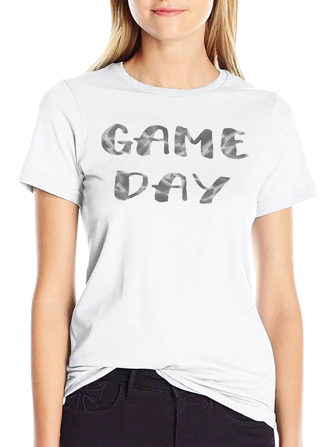 Game Day Baseball Print T-Shirt