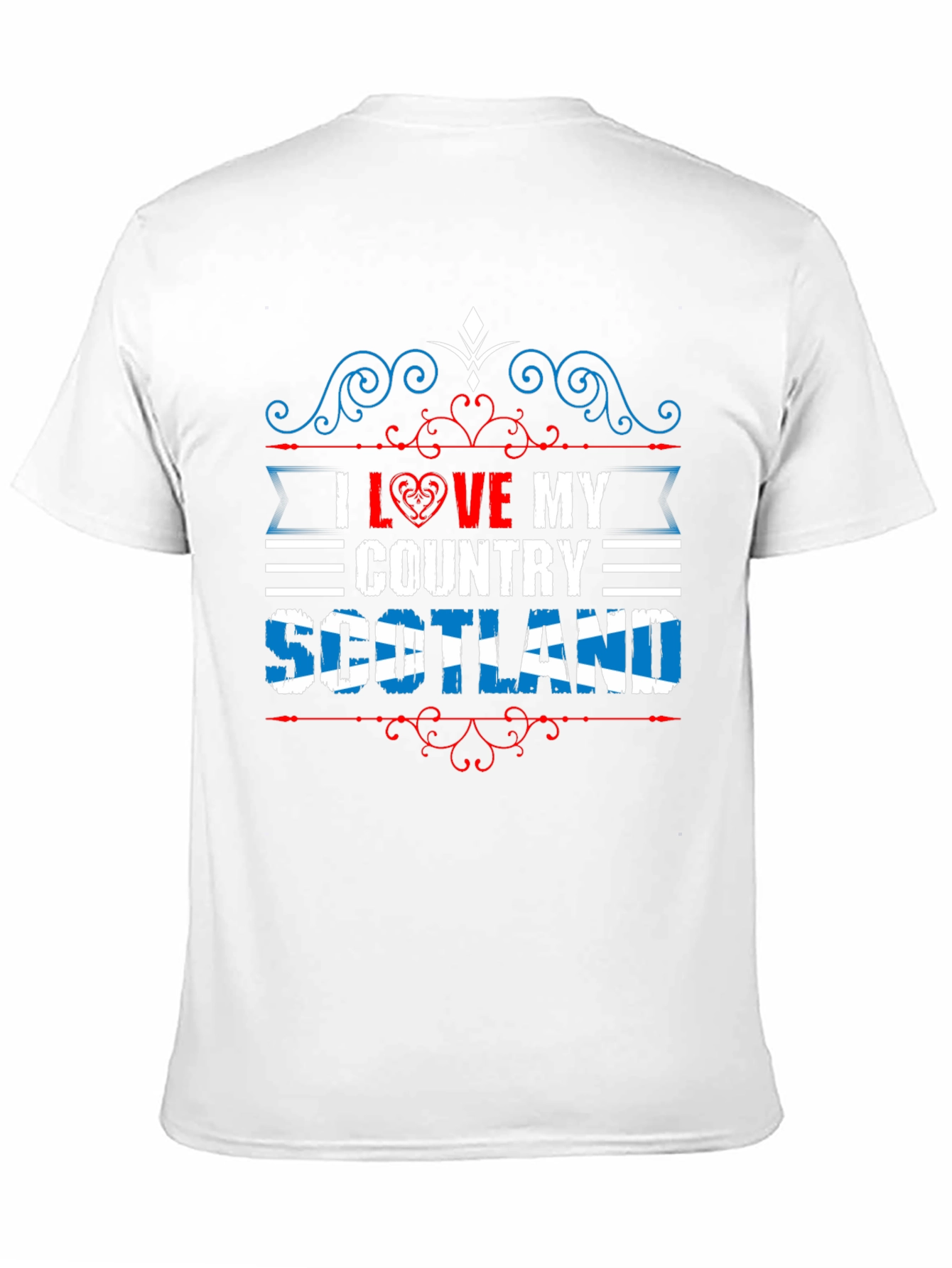 I Love My Country Scotland Black T-Shirt