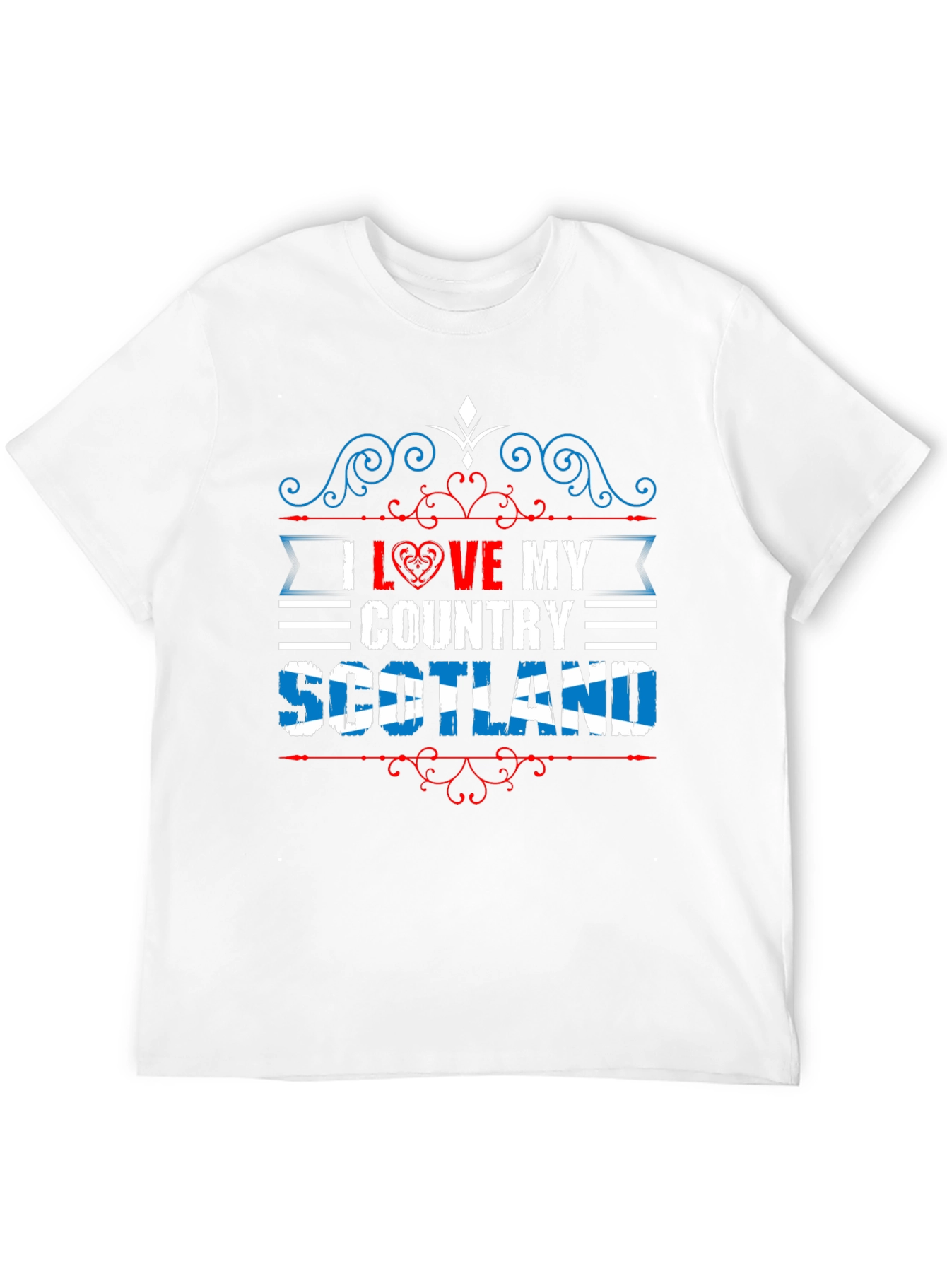I Love My Country Scotland Black T-Shirt