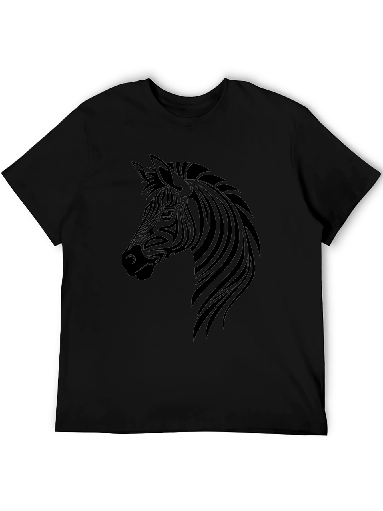 Zebra Graphic Tee - Mens Black T-Shirt