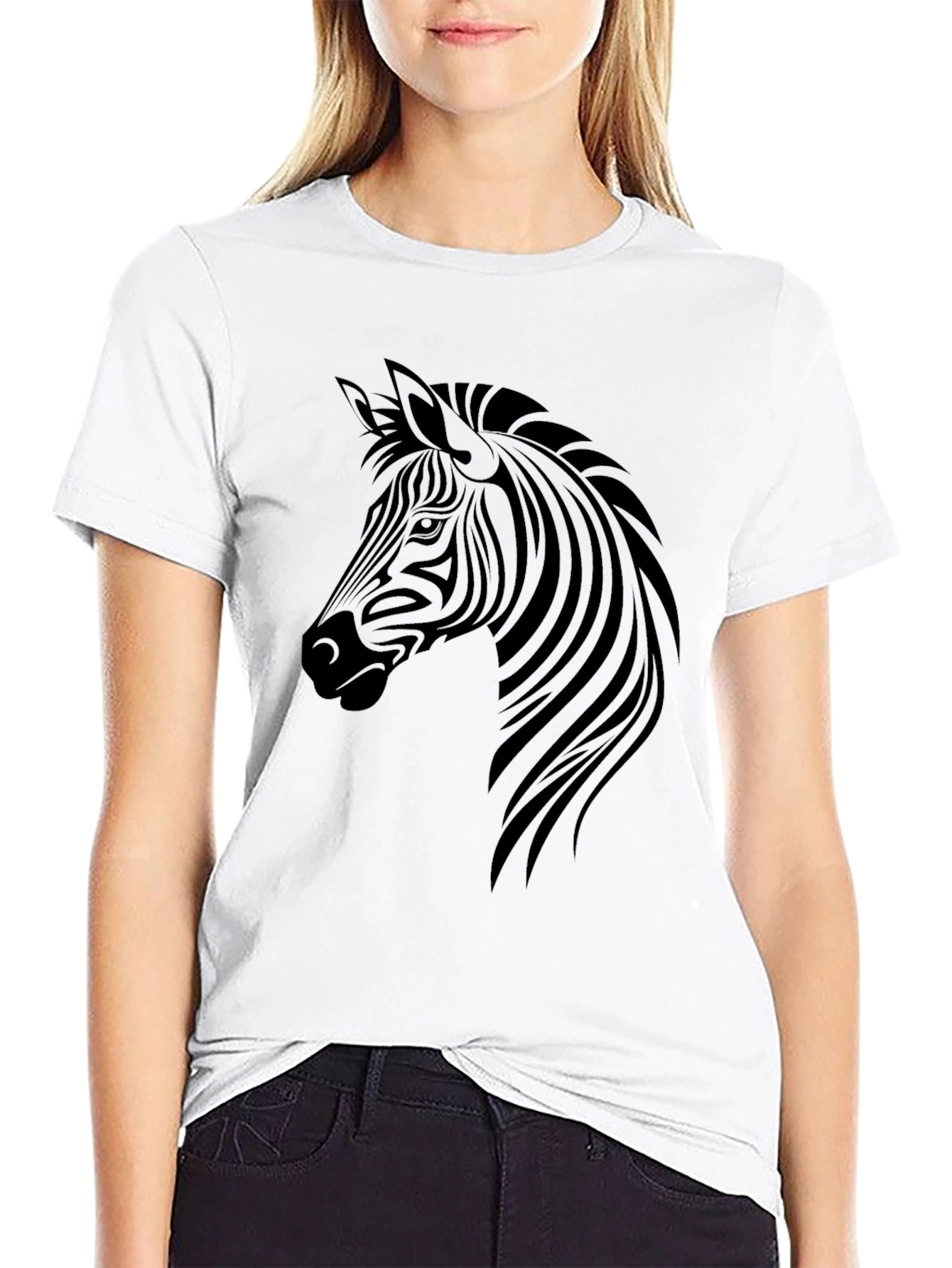 Zebra Graphic Tee - Mens Black T-Shirt