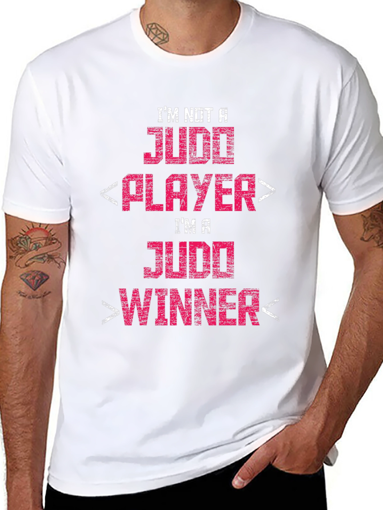 Judo Winner Graphic Tee - Black Cotton