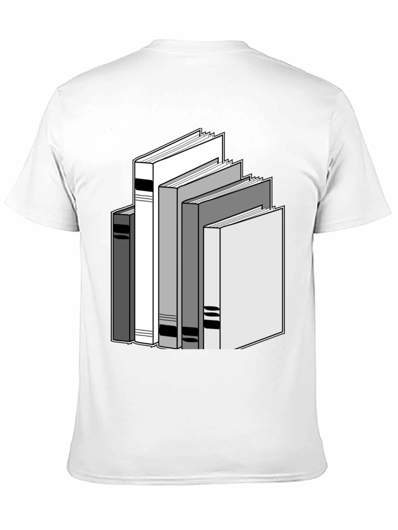 Stack of Books Graphic Tee - Unisex Black T-Shirt