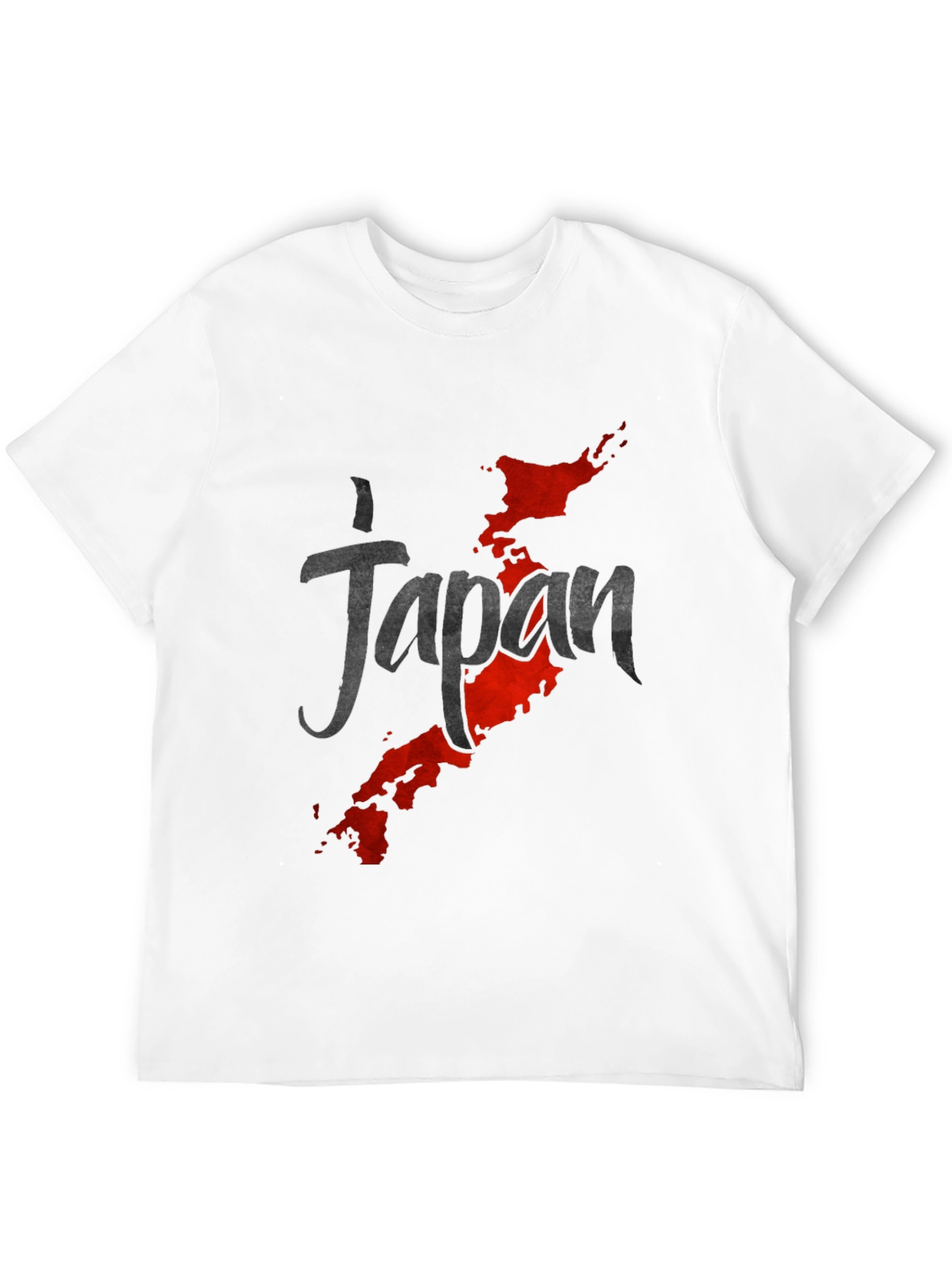 Japan Map Graphic Black T-Shirt