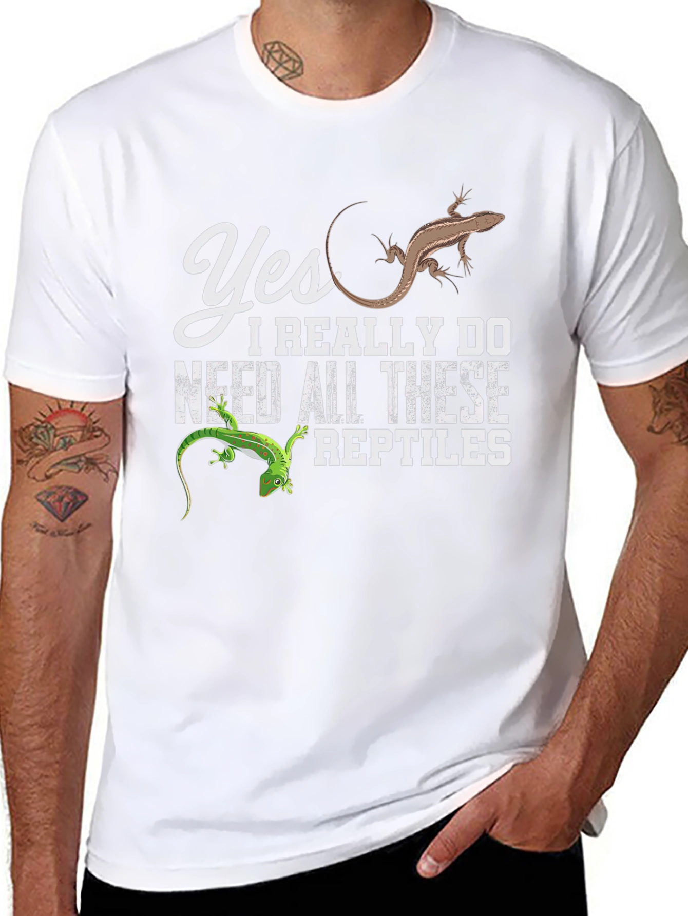 Reptile Lover T-Shirt: Yes I Need All These Reptiles