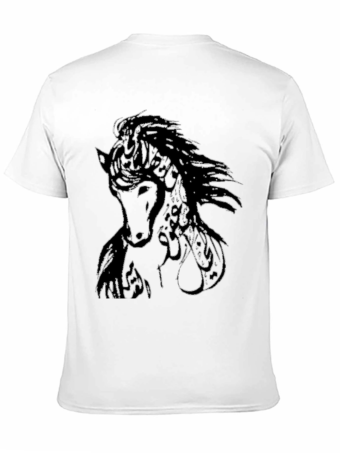 Black Horse Graphic Tee for Men