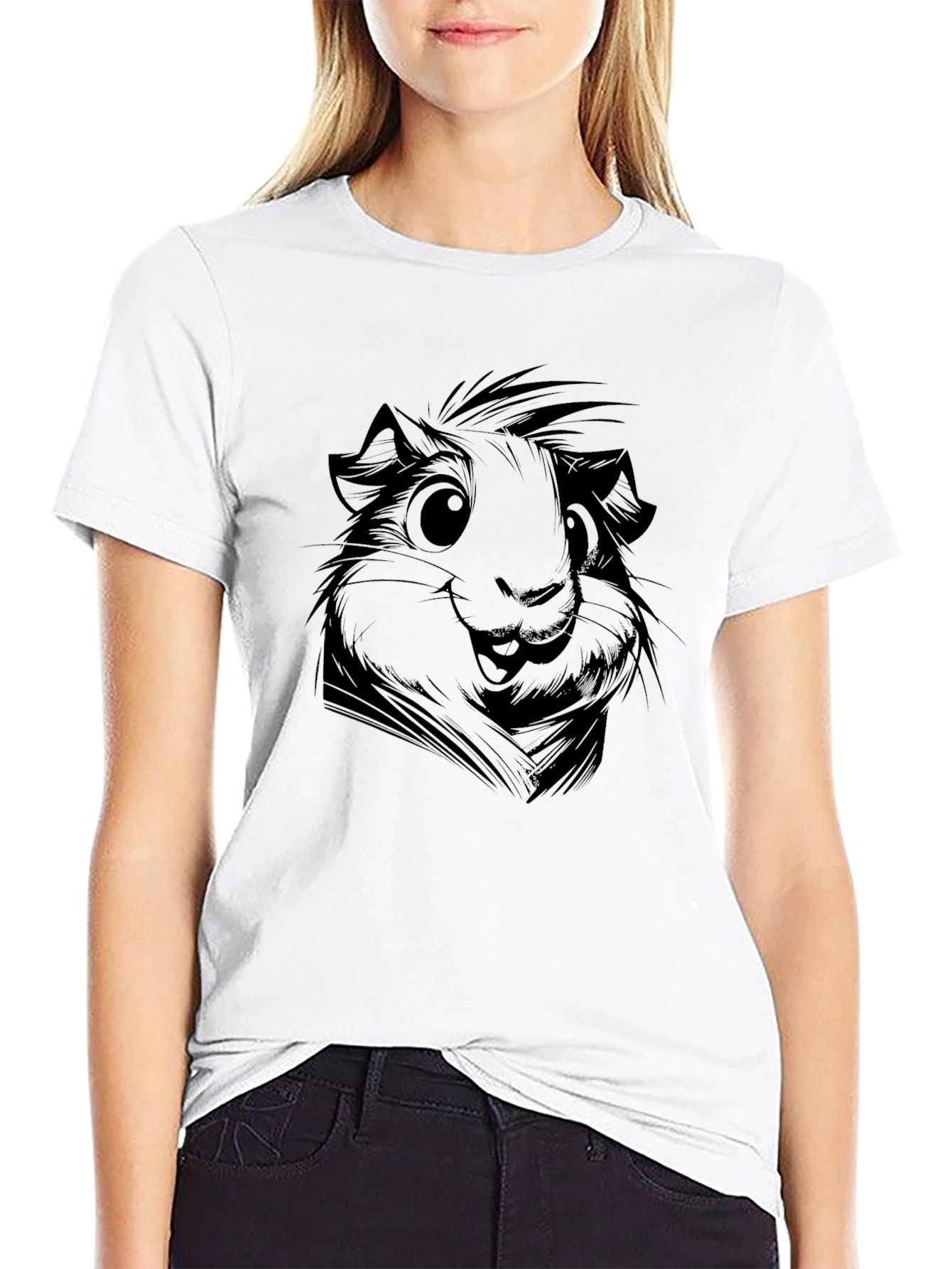 Guinea Pig Graphic Tee - Mens Black T-Shirt
